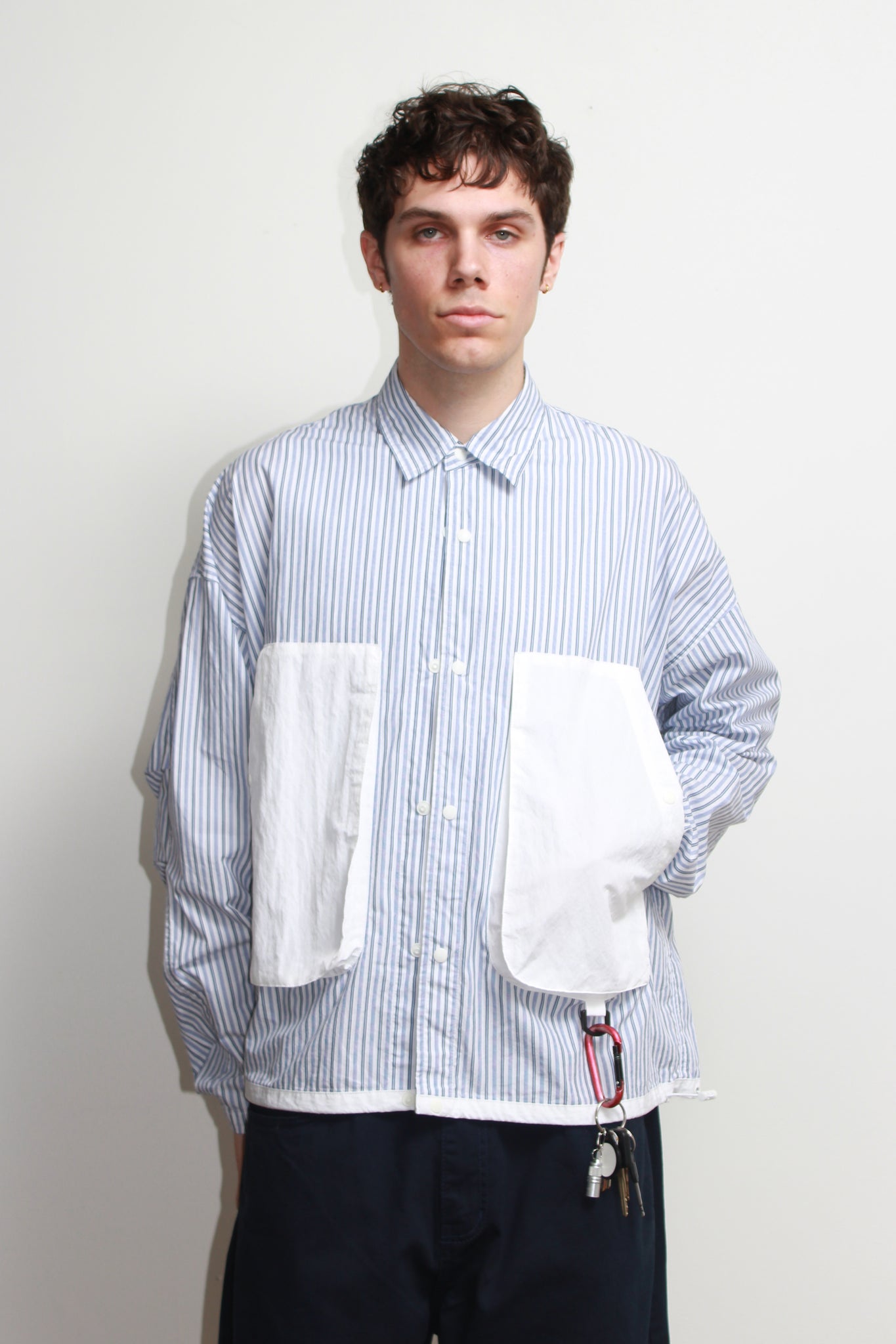 Rib Pocket Shirtket in Stripes