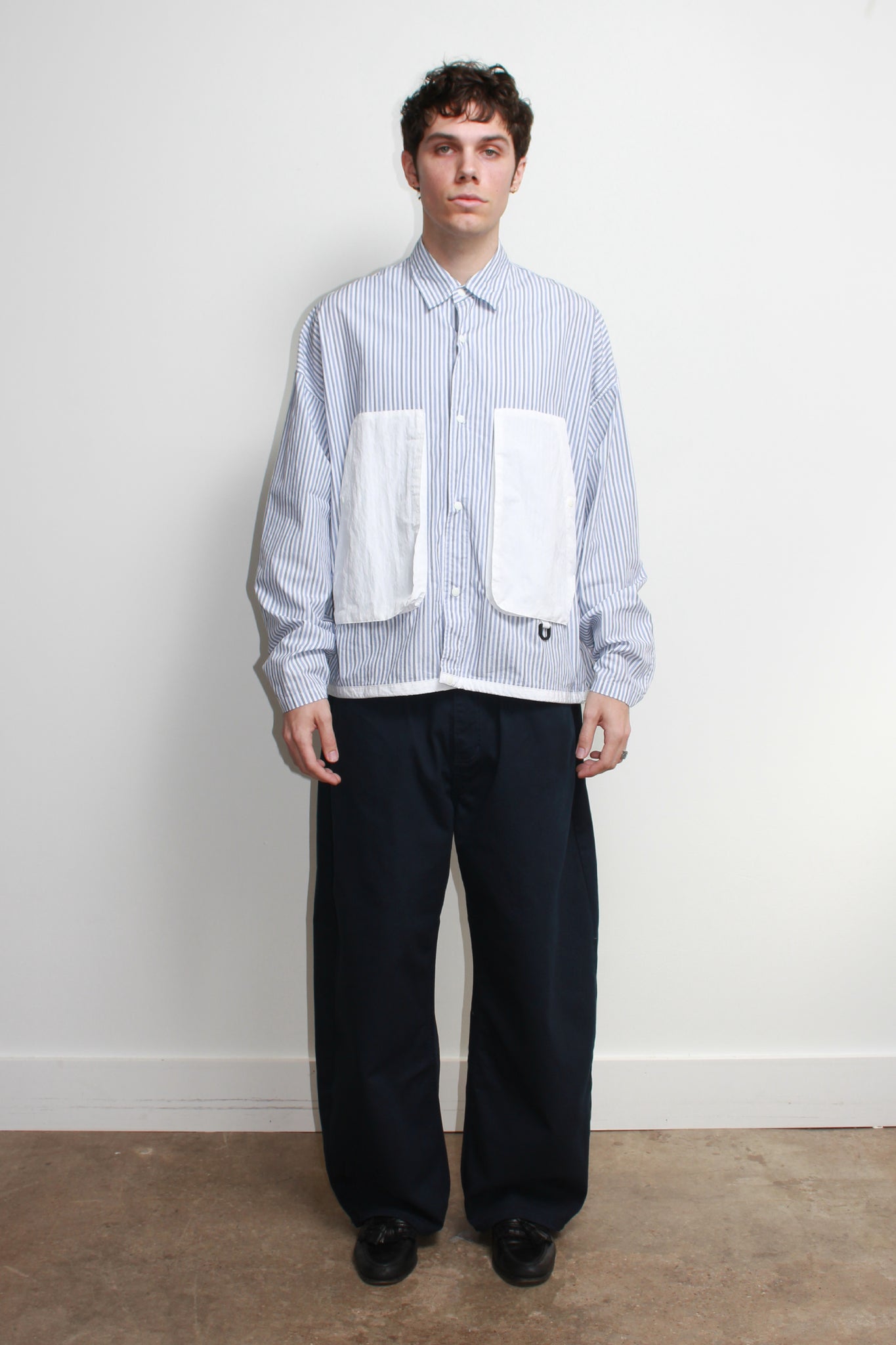 Rib Pocket Shirtket in Stripes