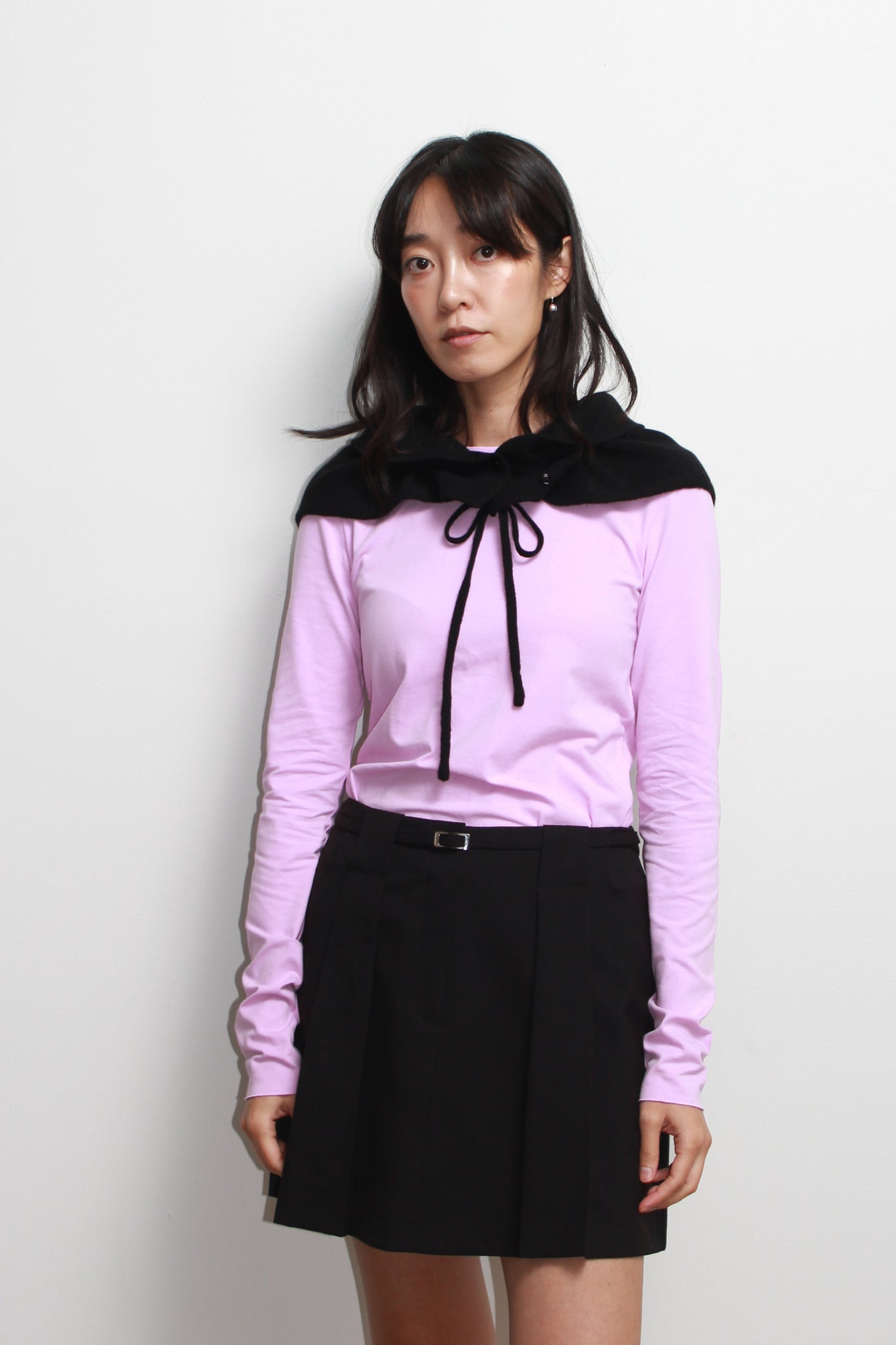 Moh String Cape Scarf in Black