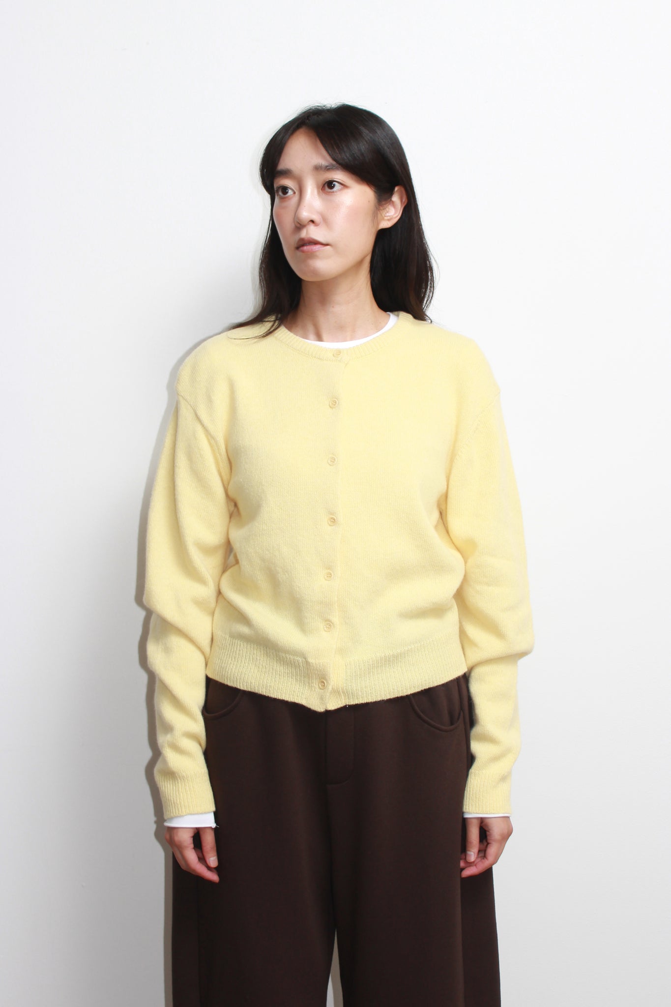 Moh Rounded Cardigan in Lemon