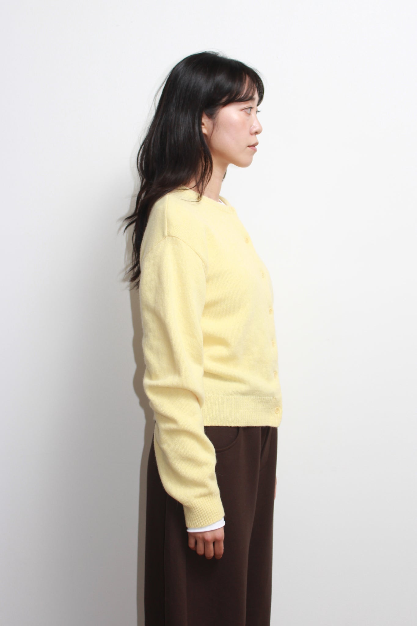 Moh Rounded Cardigan in Lemon