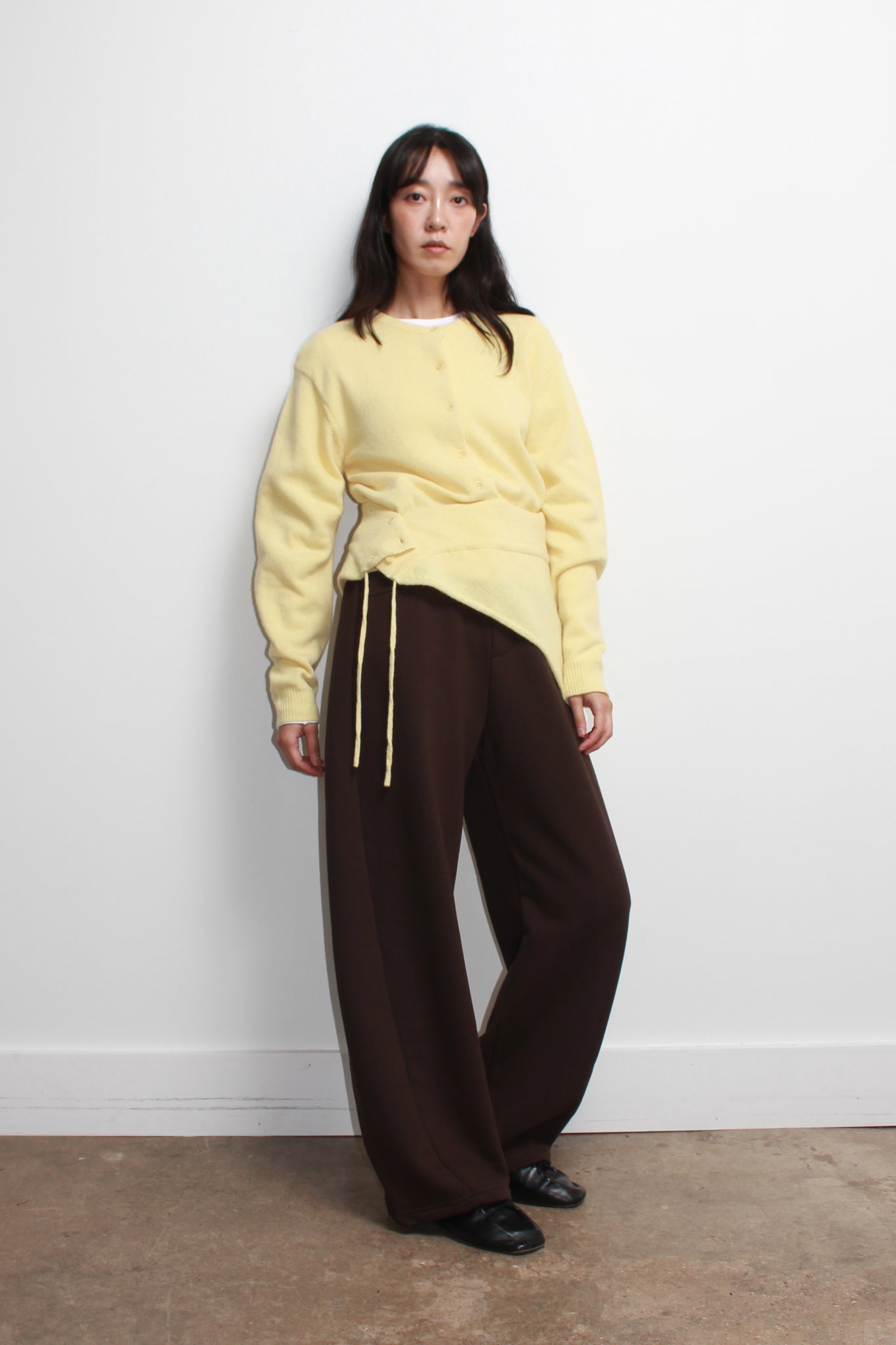 Moh Rounded Cardigan in Lemon