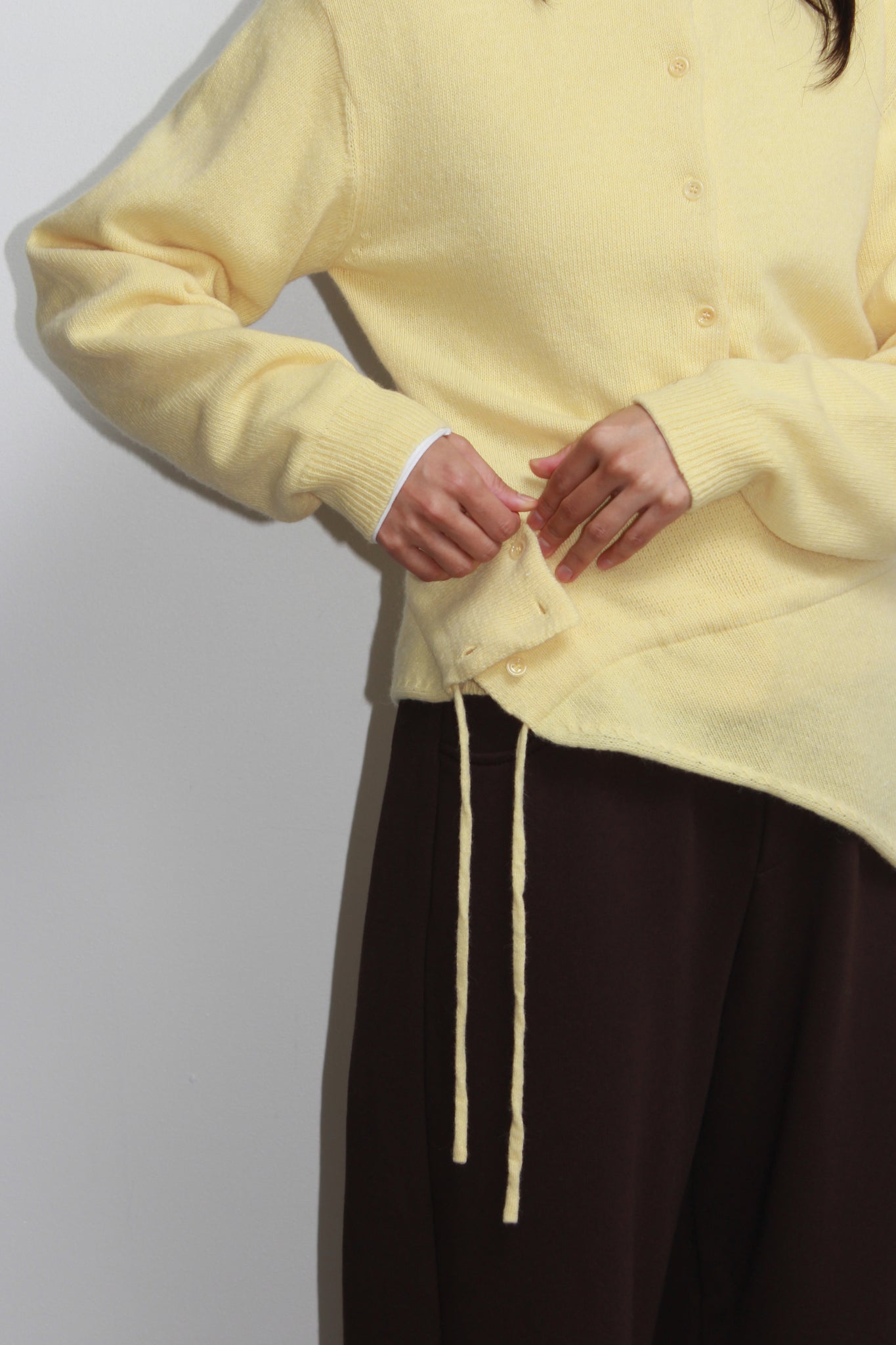 Moh String Cape Scarf in Lemon