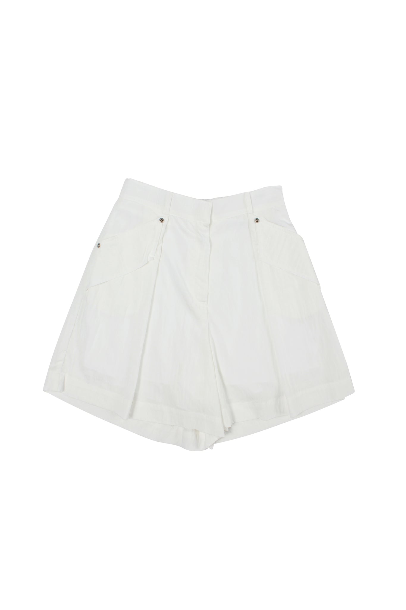 Pocket Summer Bermuda Shorts in White