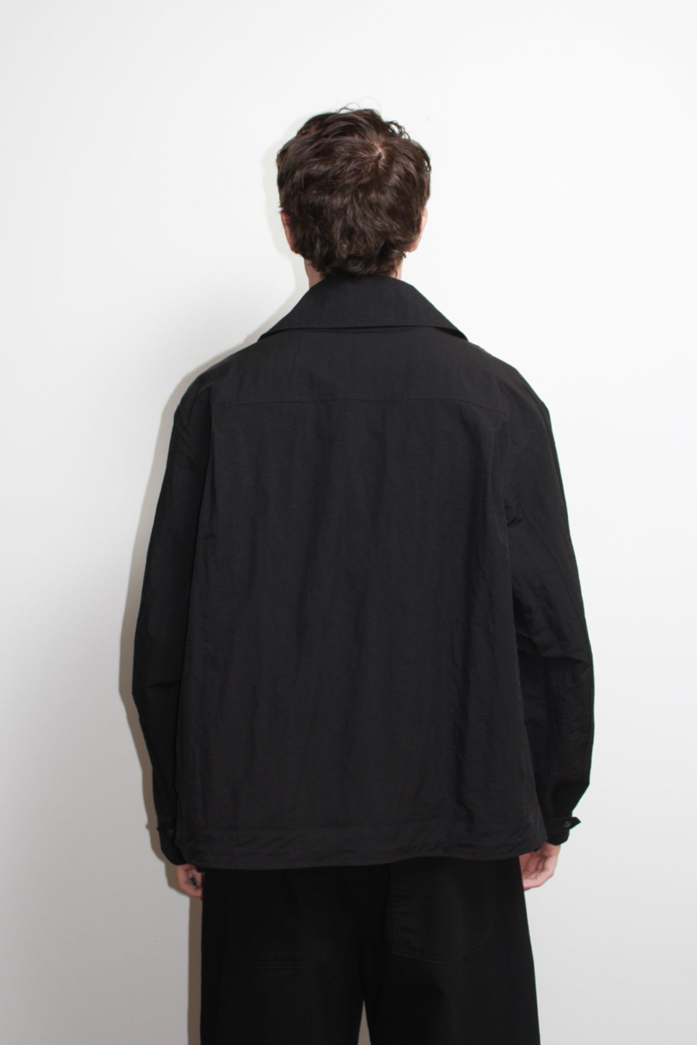 Three Way Oversized Rider Jacket in Black