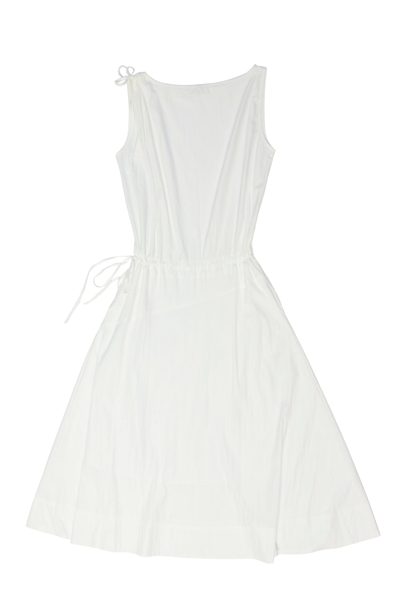 Nweol Shoulder String Dress in White