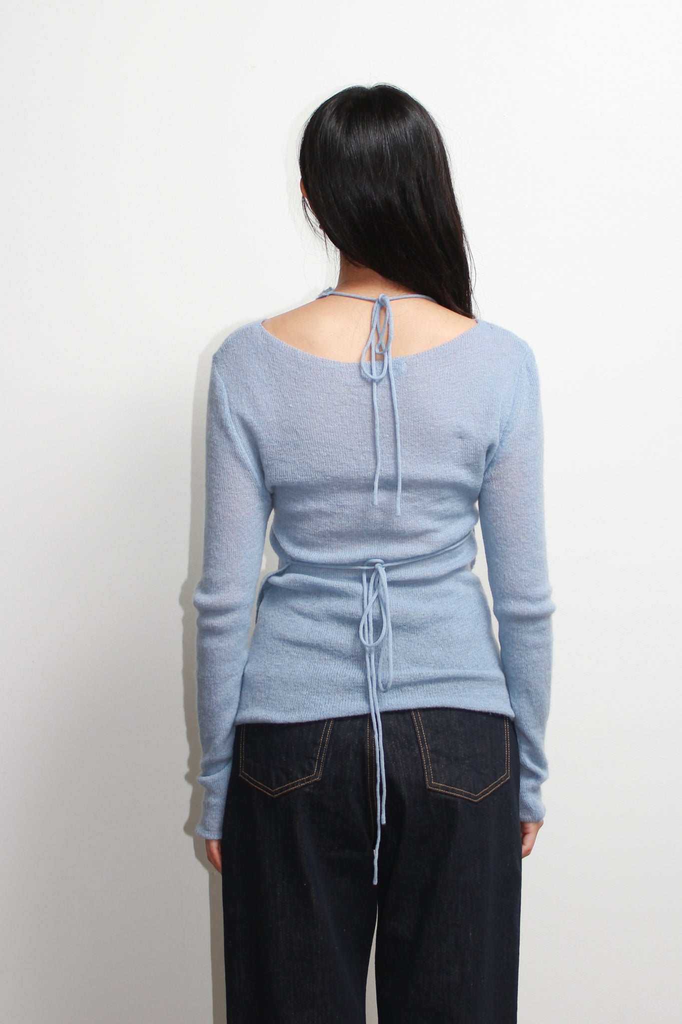 Kei Knie Vest Set in Sky blue