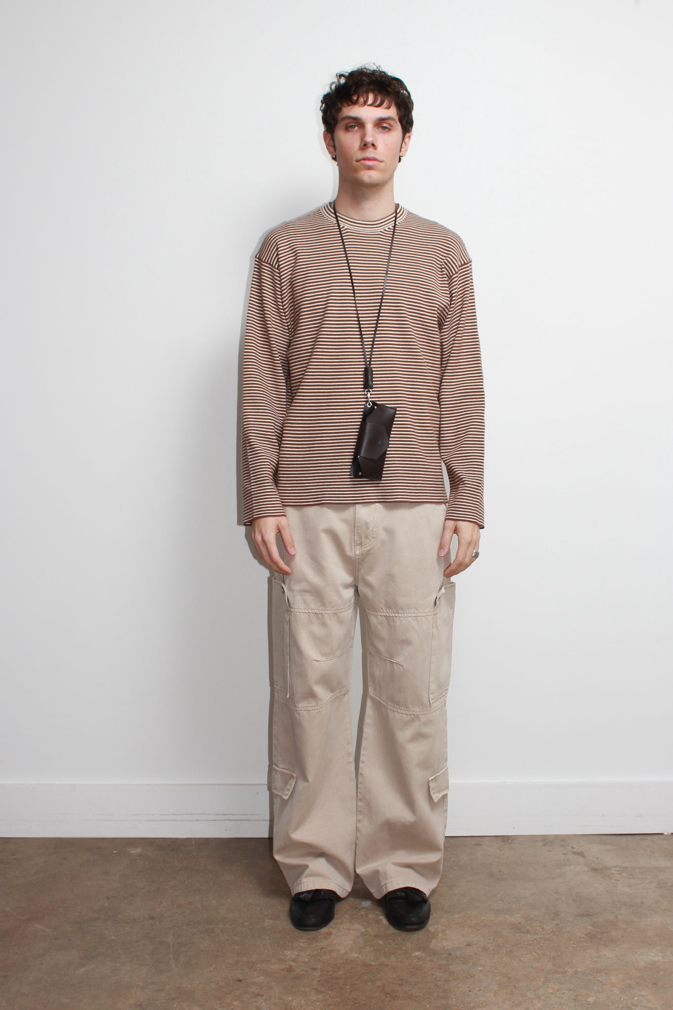 Mento Stripe Knit Top in Brick