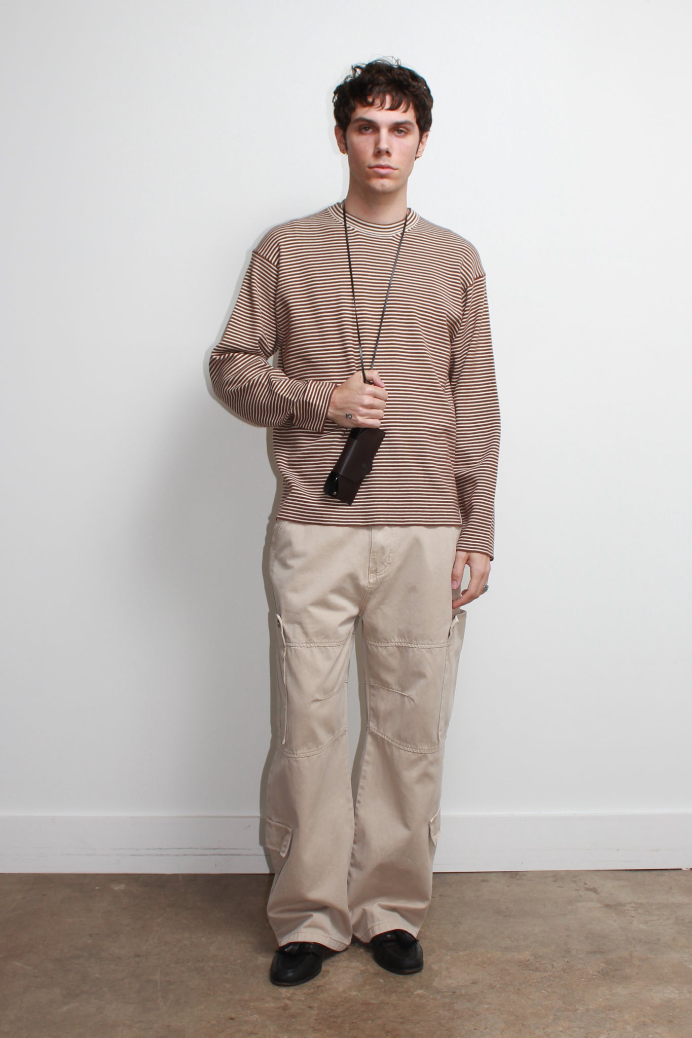 Mento Stripe Knit Top in Brick