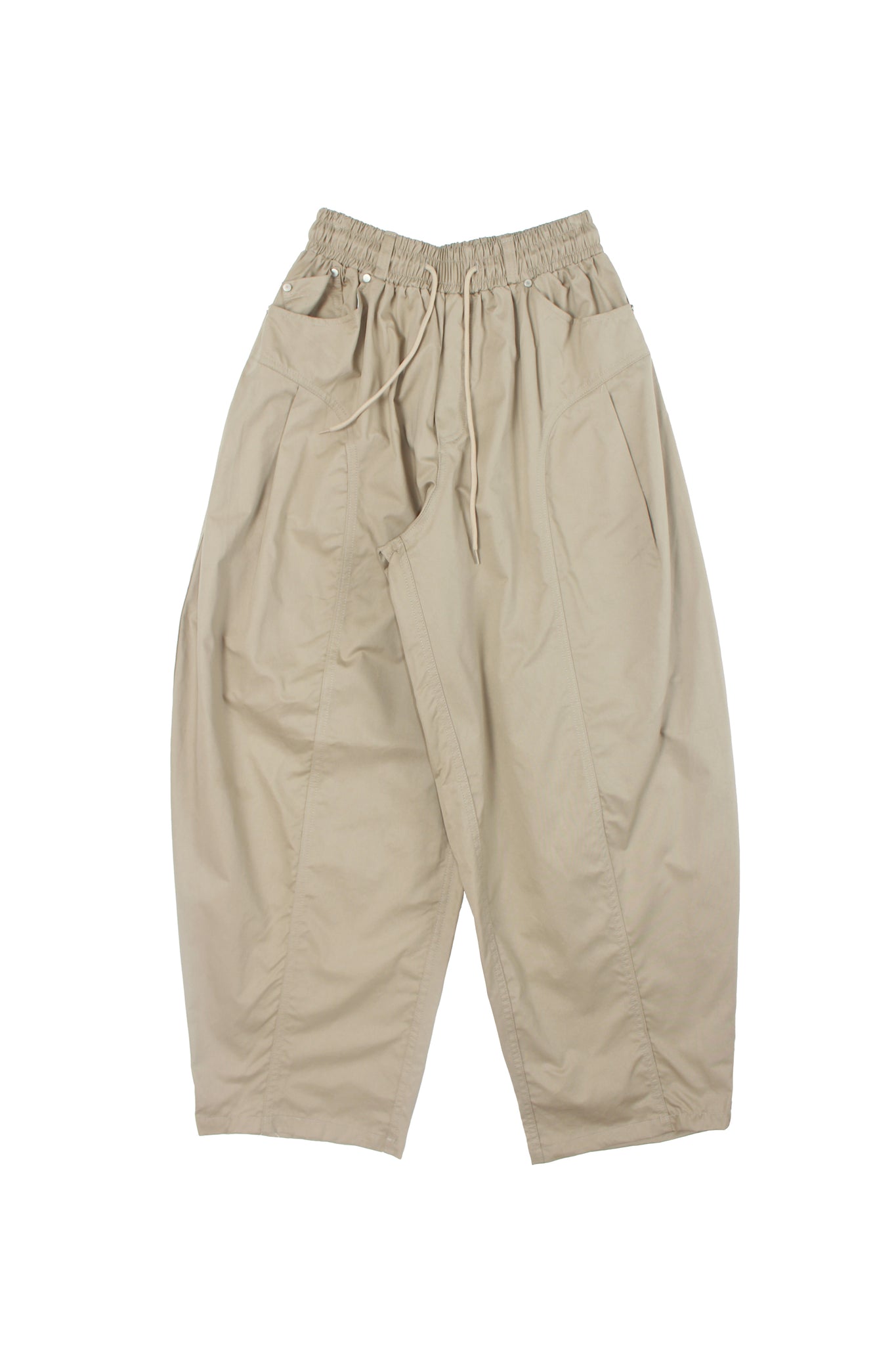 Settle Curved Barrel Leg Pant in Khaki