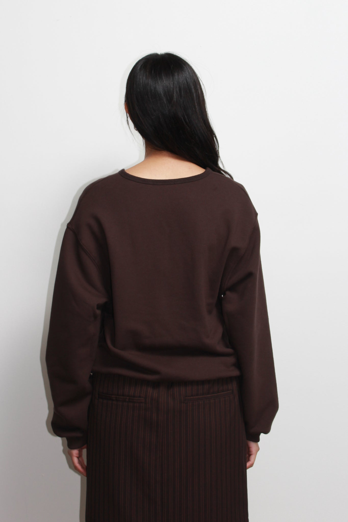 Youth V-neck Sweatshirt in Brown