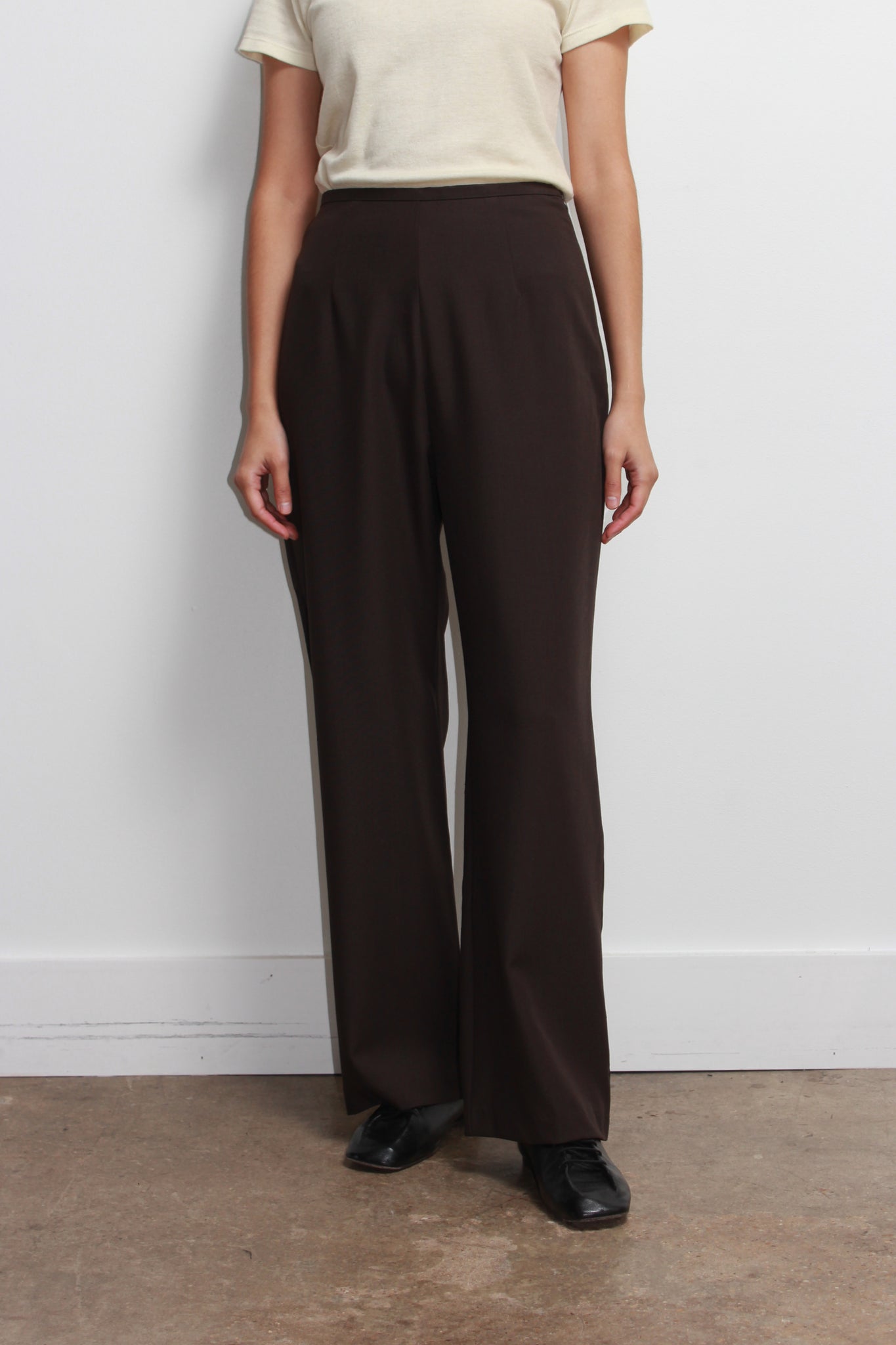 Tei Pleats Wrap Skirt Pants in Chocolate