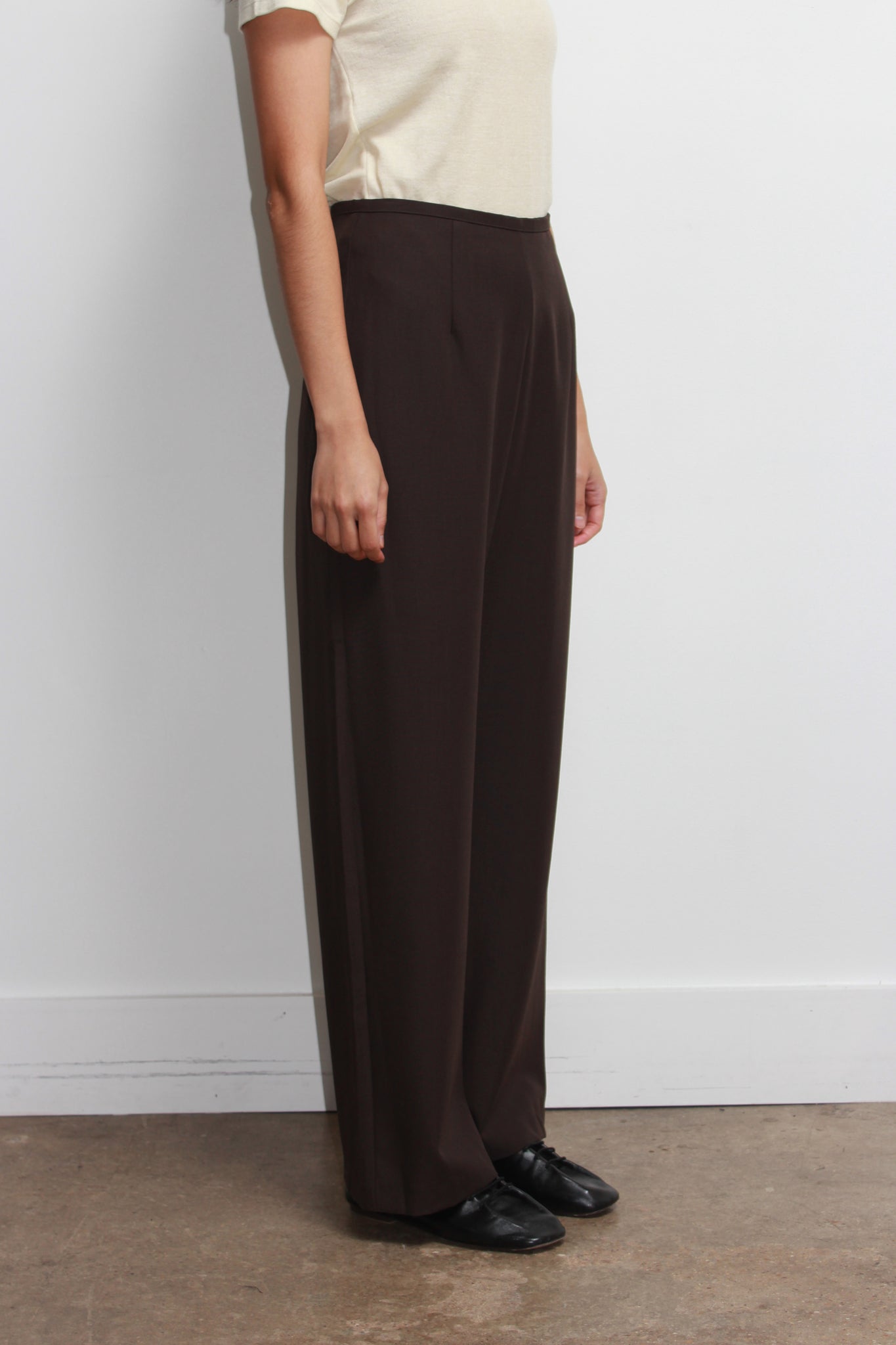 Tei Pleats Wrap Skirt Pants in Chocolate