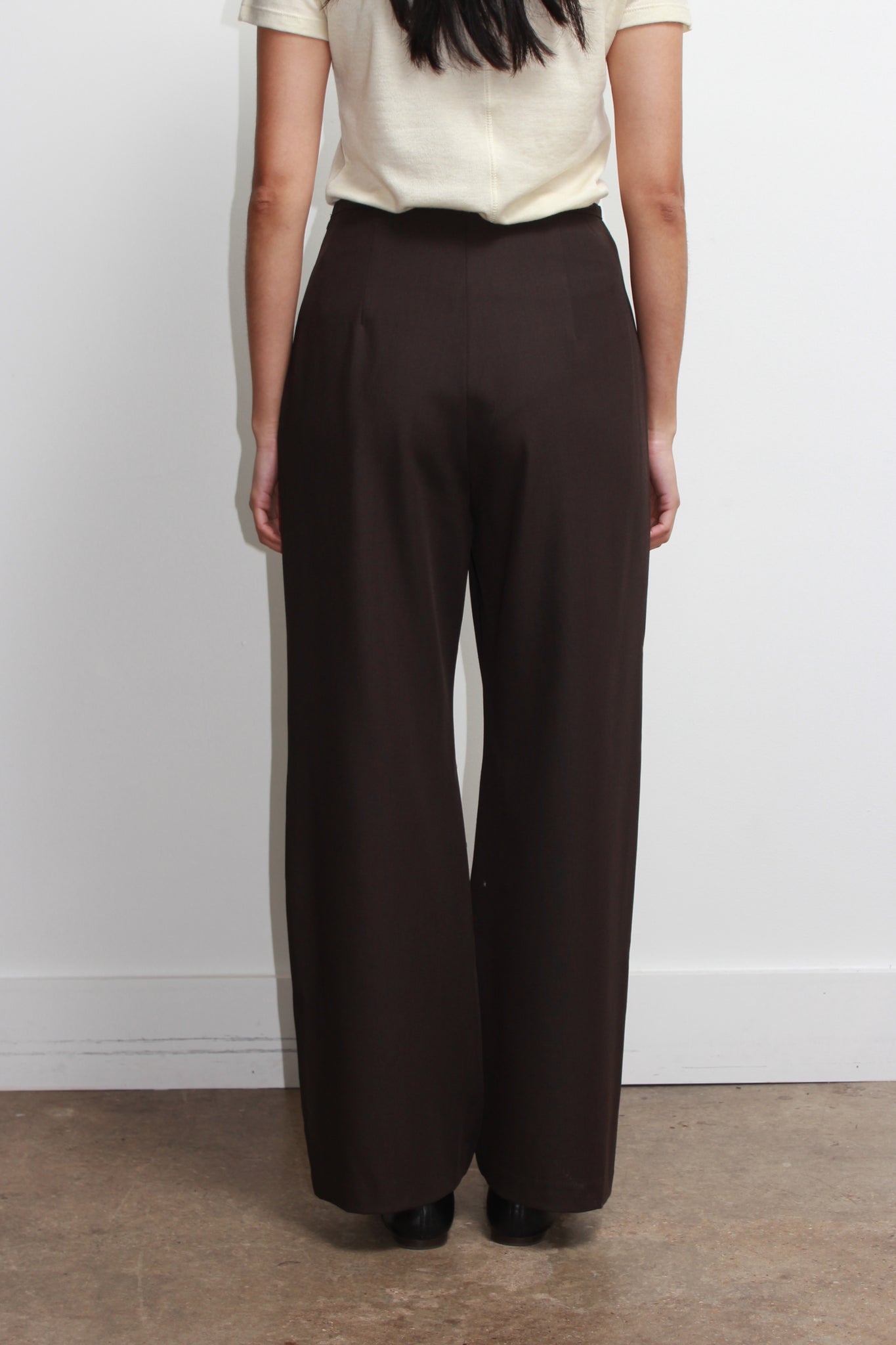 Tei Pleats Wrap Skirt Pants in Chocolate
