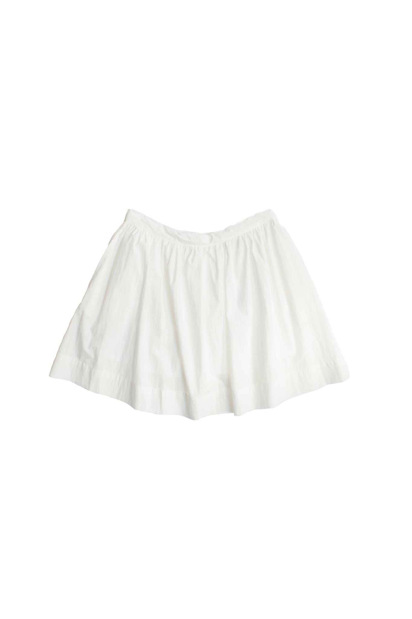 Breeze Shirring Mini Skirt in White