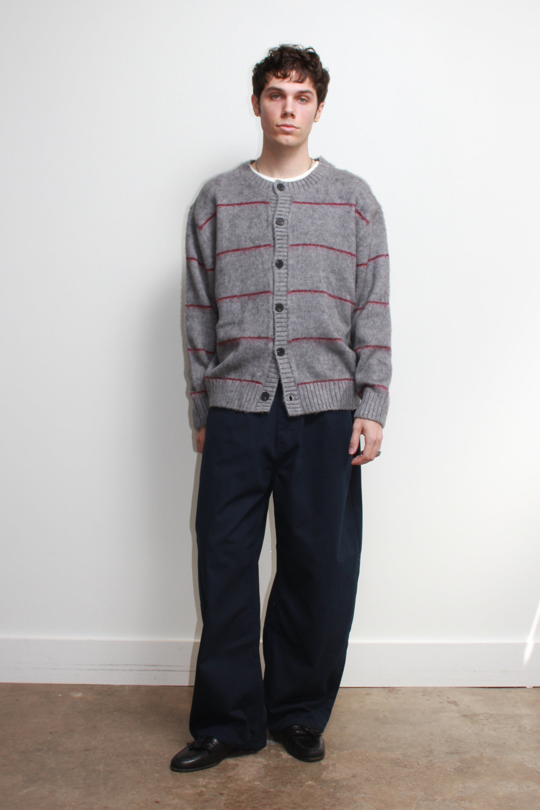 Lie Stripe Cardigan in Grey – Jowa.shop