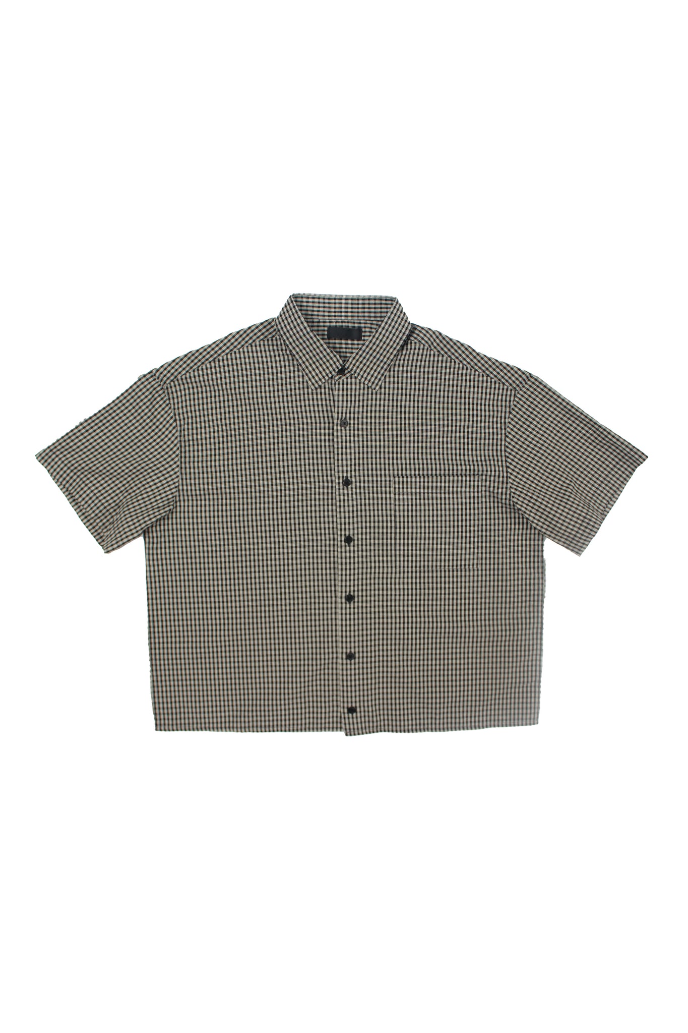 Century Plaid Crop Shirt in Black