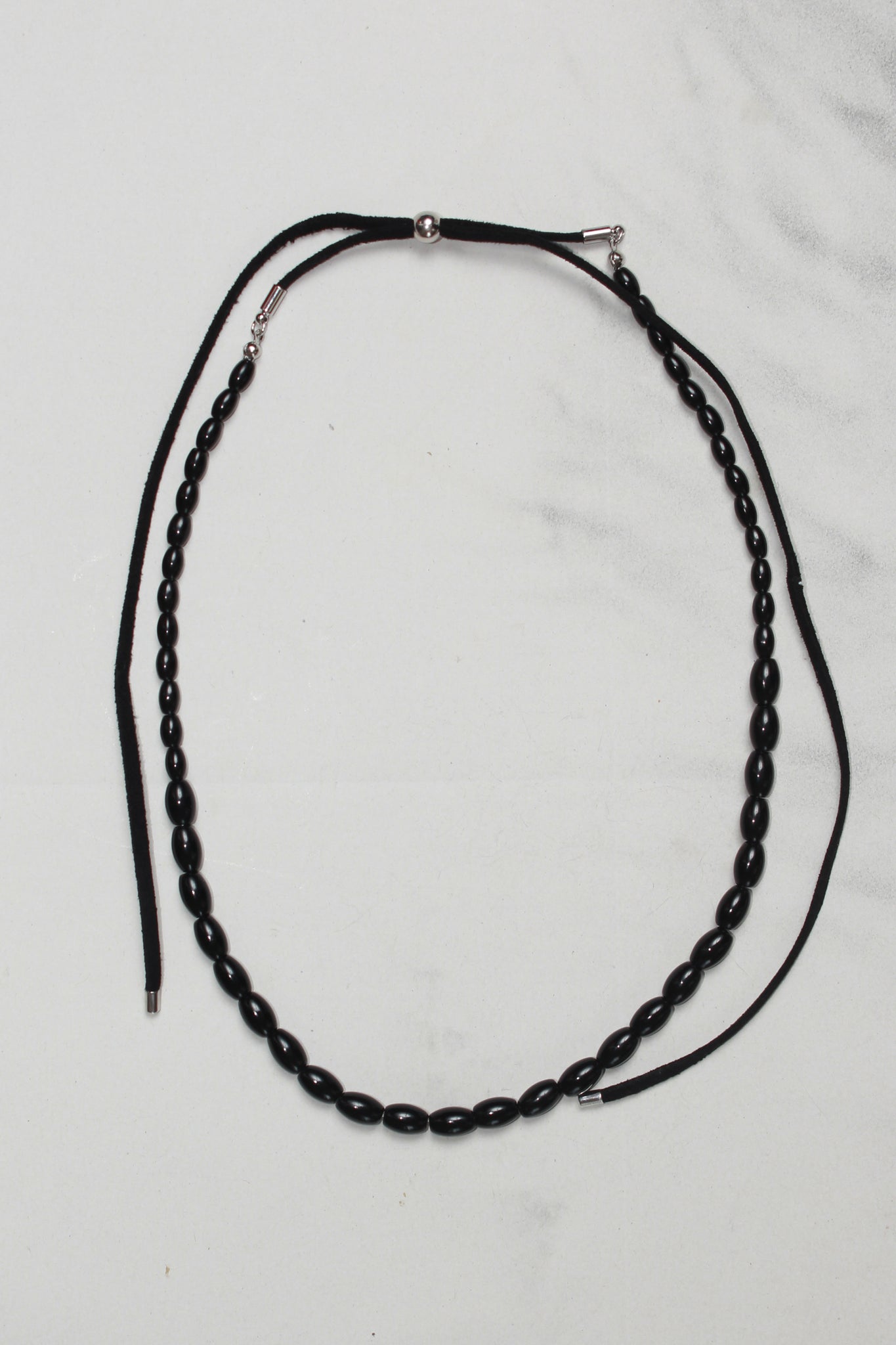 Black oval Necklace