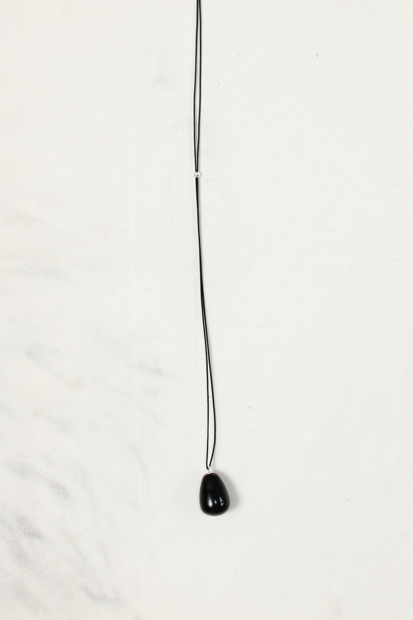 Obsidian Long Necklace