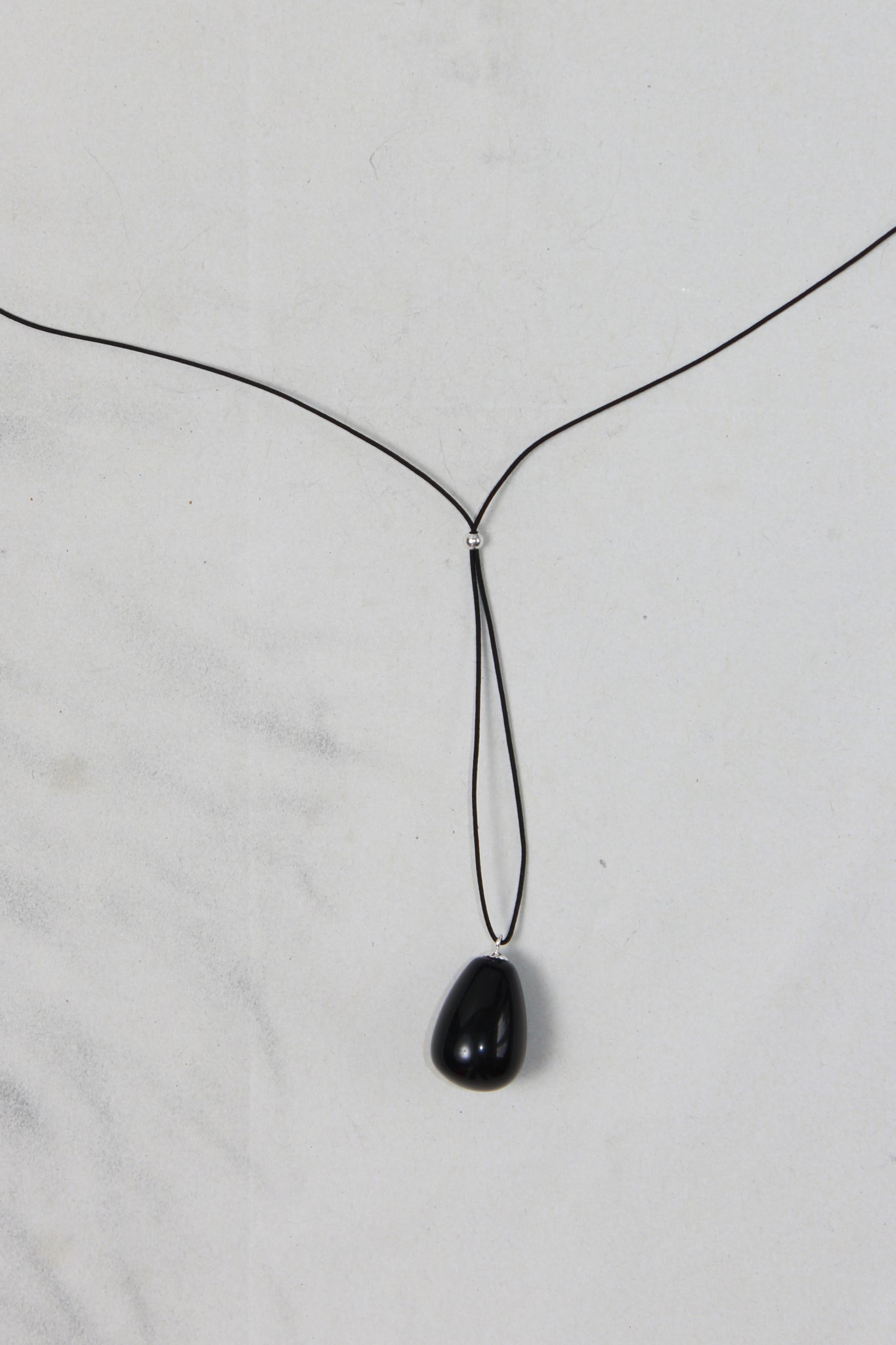 Obsidian Long Necklace