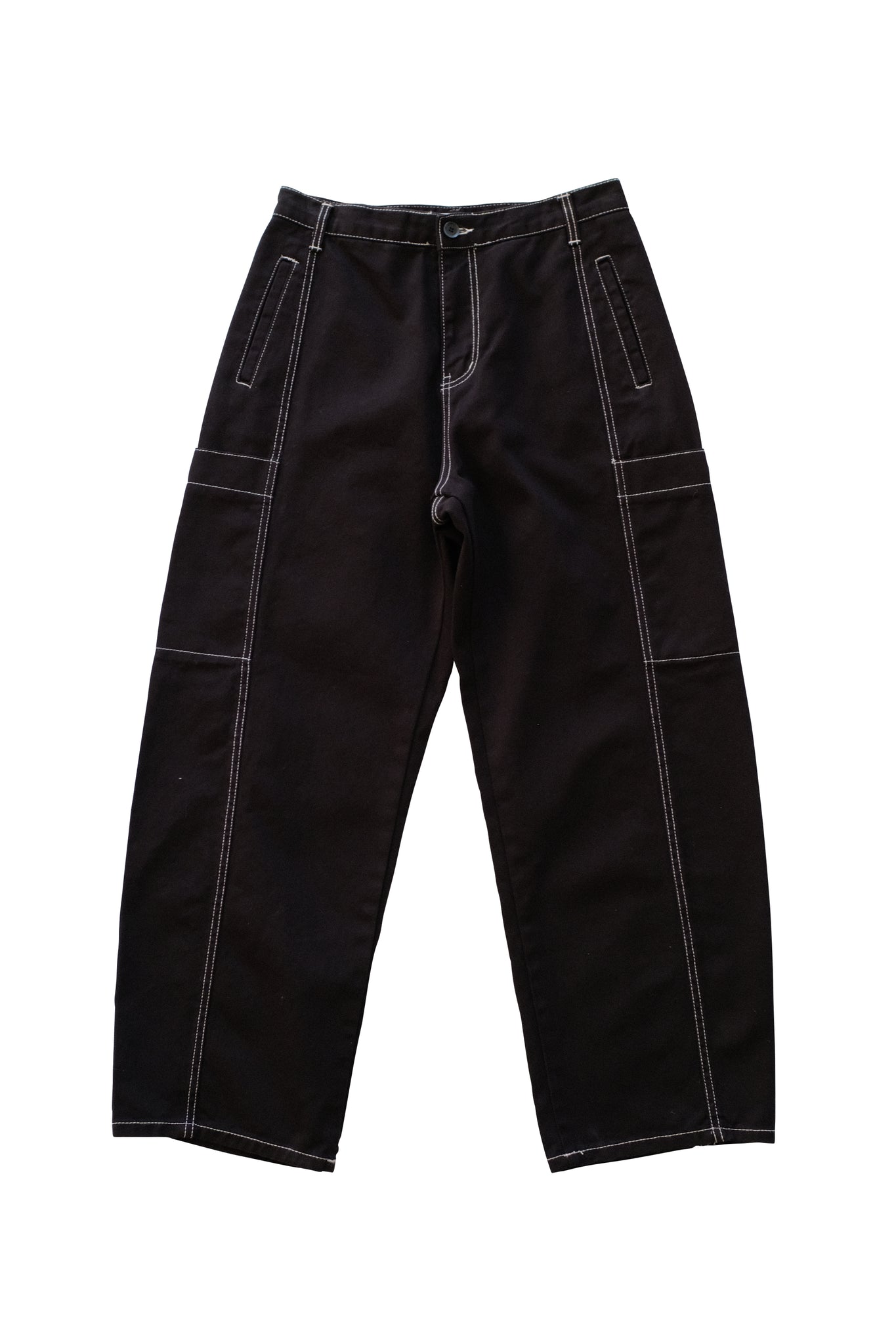Stitch Cargo Pants In Black