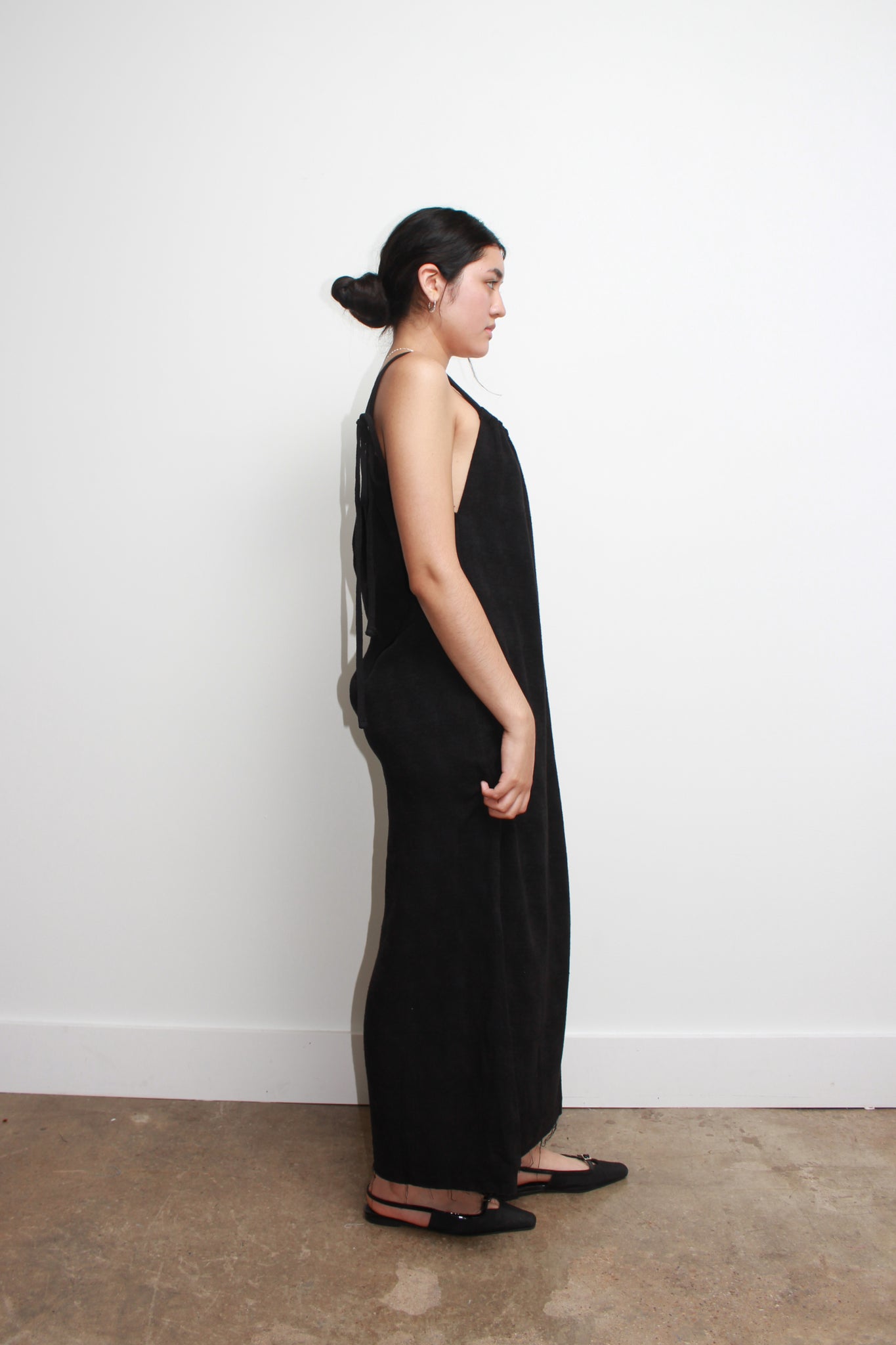 Mariner Linen Dress in Black