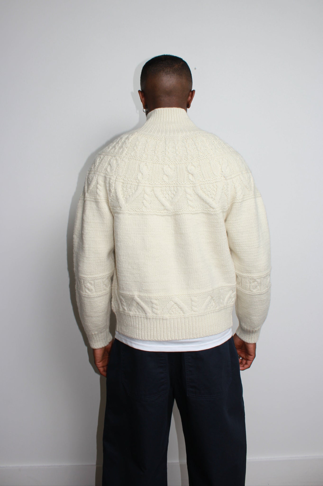 Bato High neck Fisherman Knit Cardigan