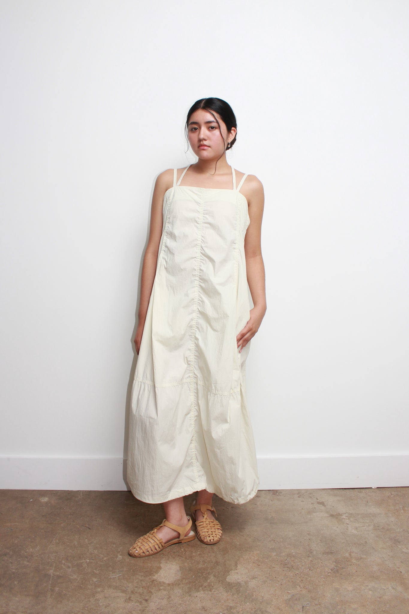 Mood String Dress in Off white