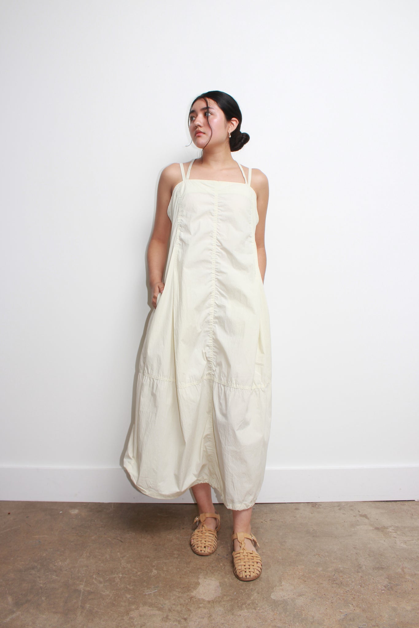 Mood String Dress in Off white