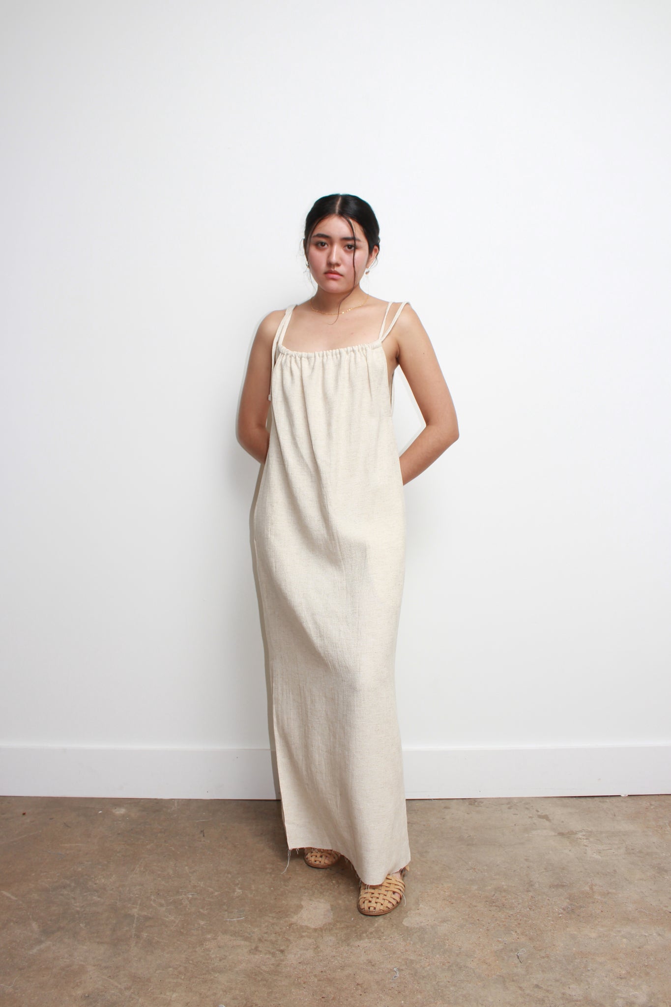 Mariner Linen Dress in Natural