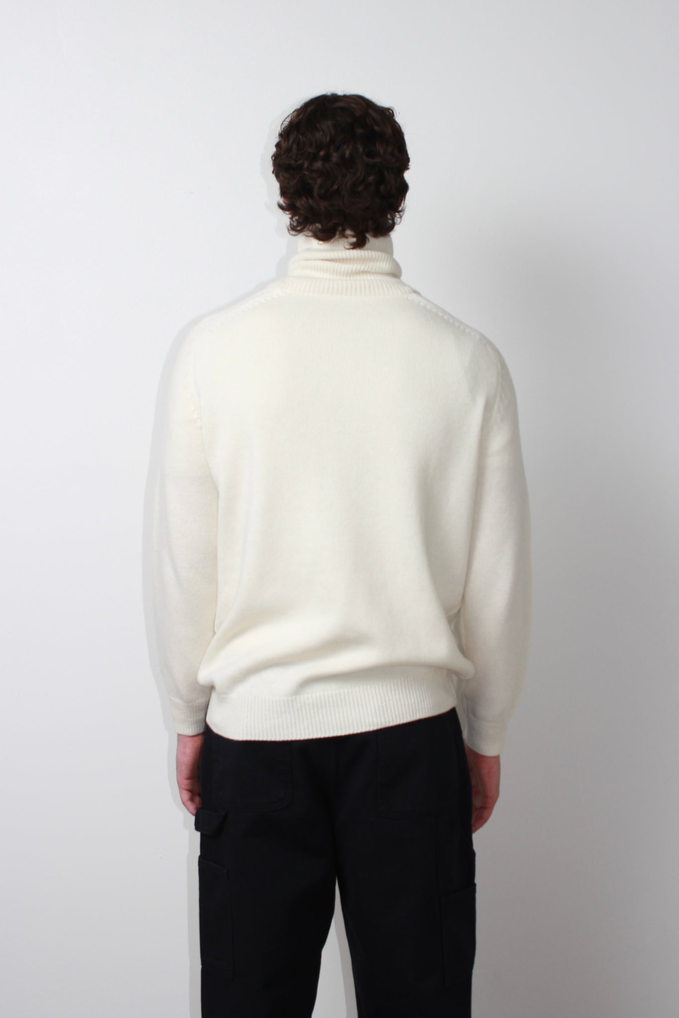 Torino Wool Turtleneck Knit in Ivory