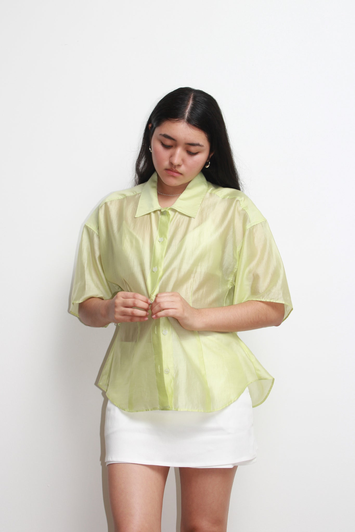 Side Button Shirts in Melon