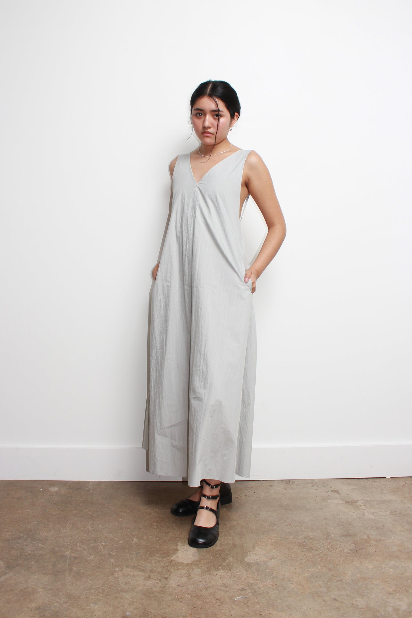 Month Strap Dress in Light Grey