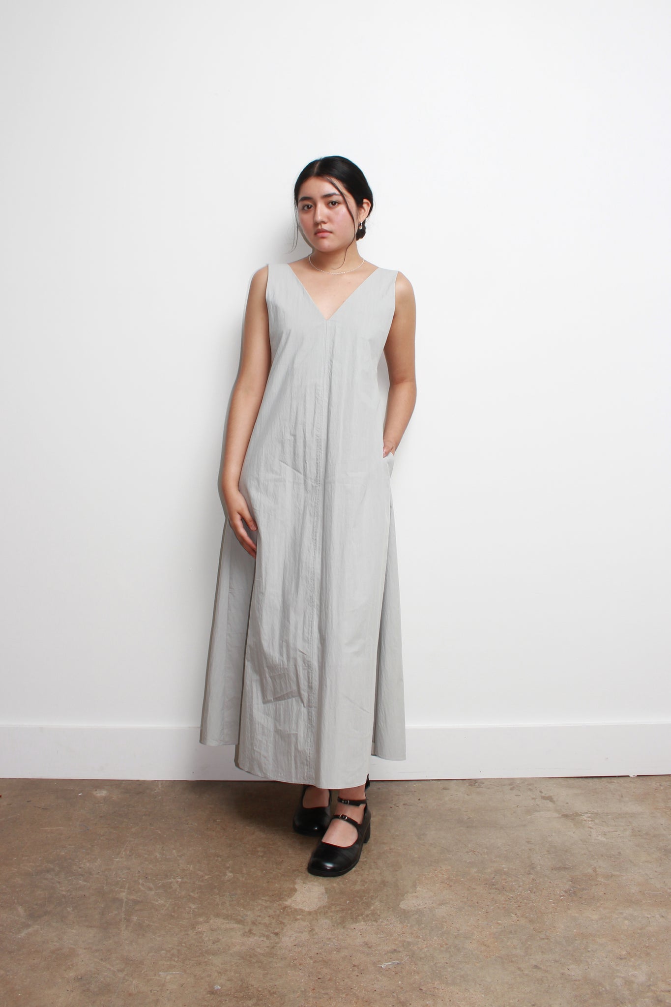 Month Strap Dress in Light Grey