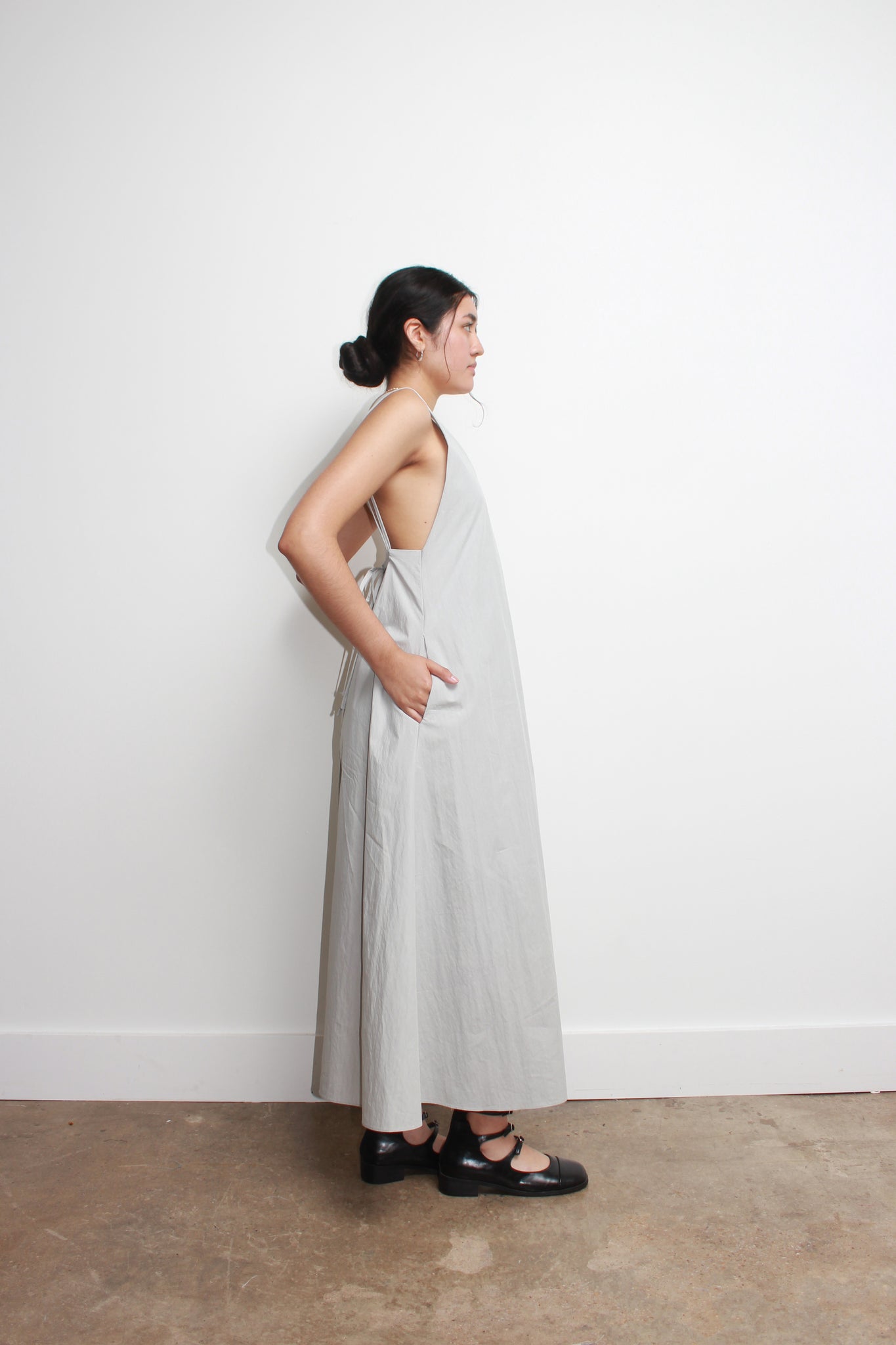 Month Strap Dress in Light Grey