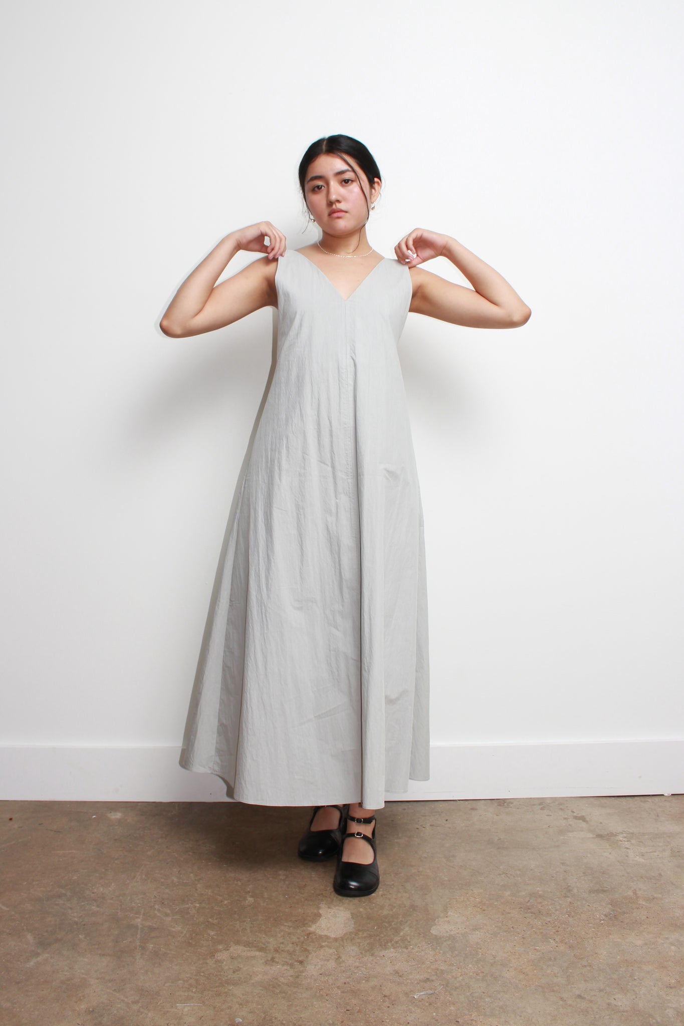 Month Strap Dress in Light Grey