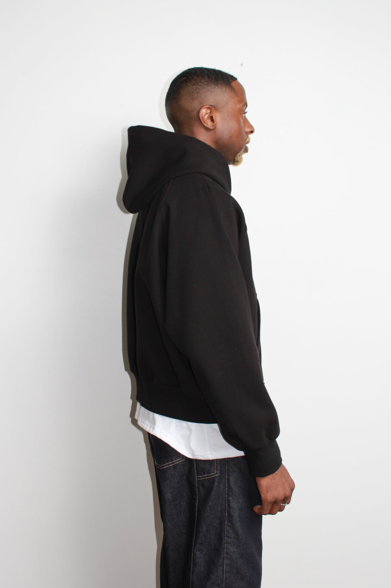 Mento Crop hooded zip up sweatshirt