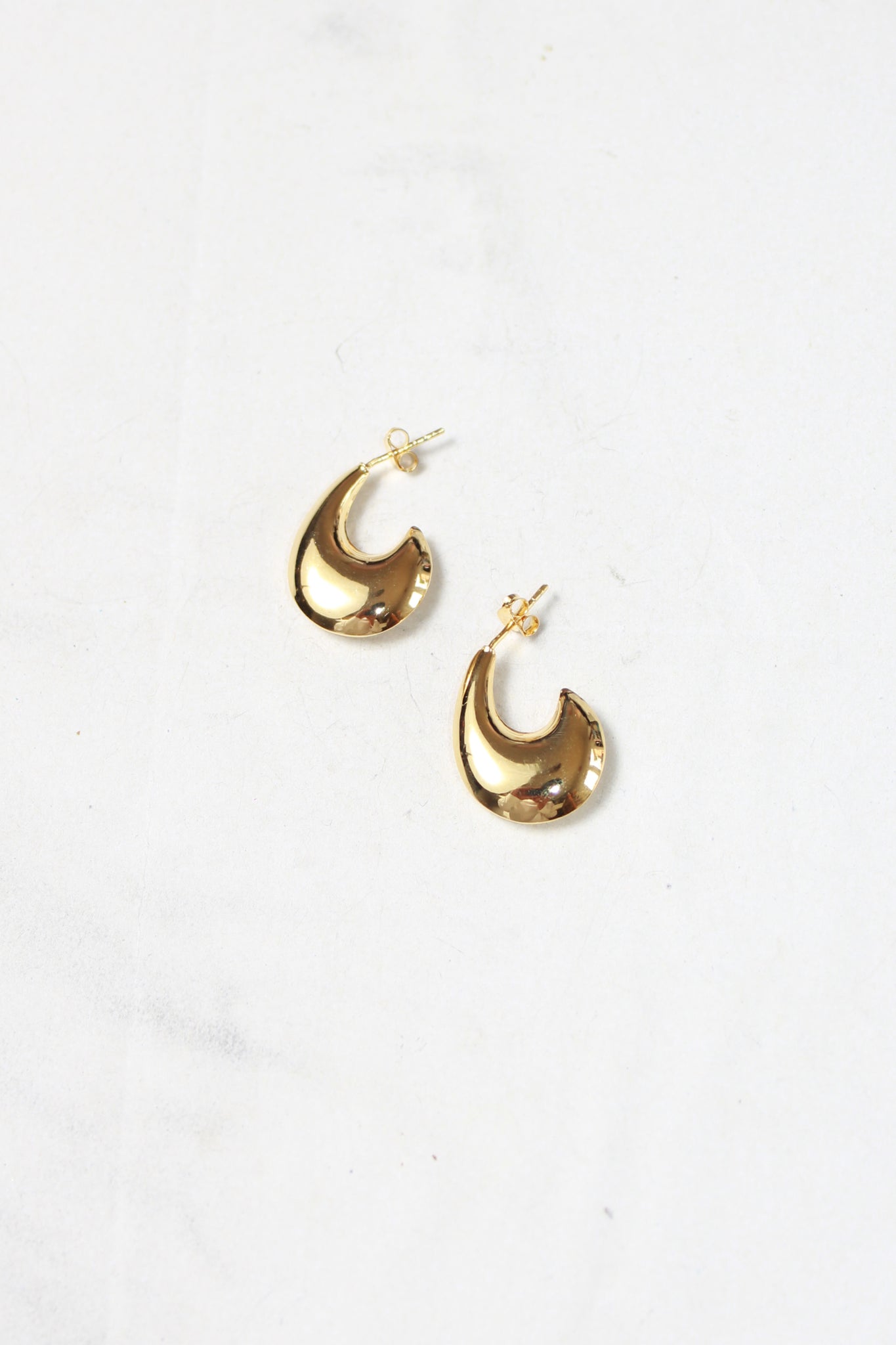 Bold Half Moon Earring in Gold