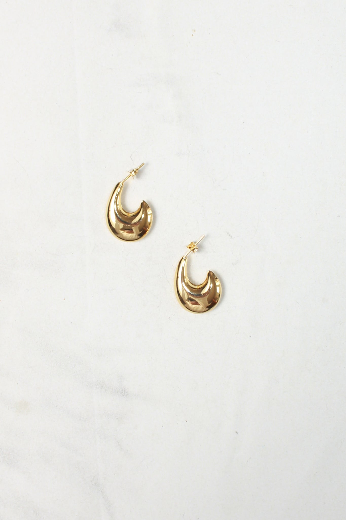 Bold Half Moon Earring in Gold