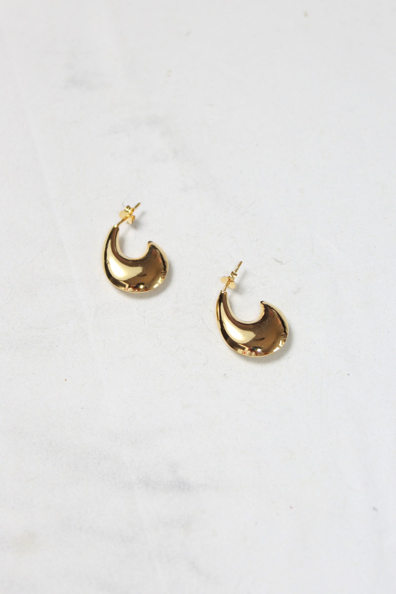 Bold Half Moon Earring in Gold