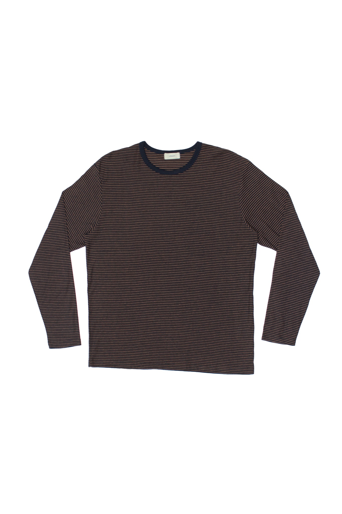 Lemay Stripe Long Sleeve T-Shirt in Charcoal