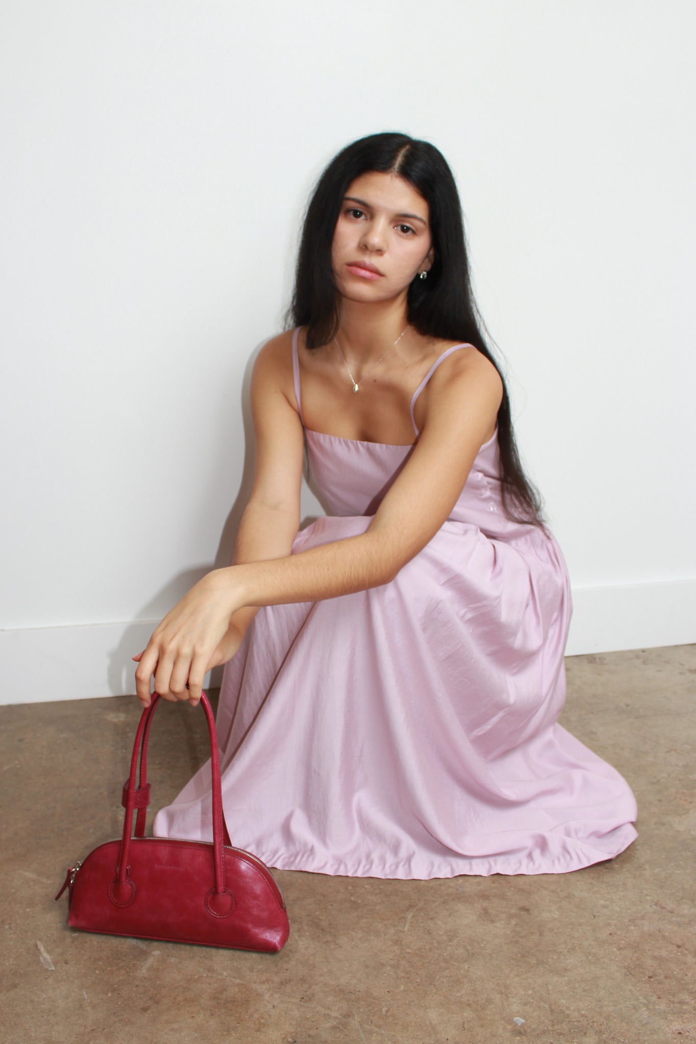 Roaming Dress in Violet pink