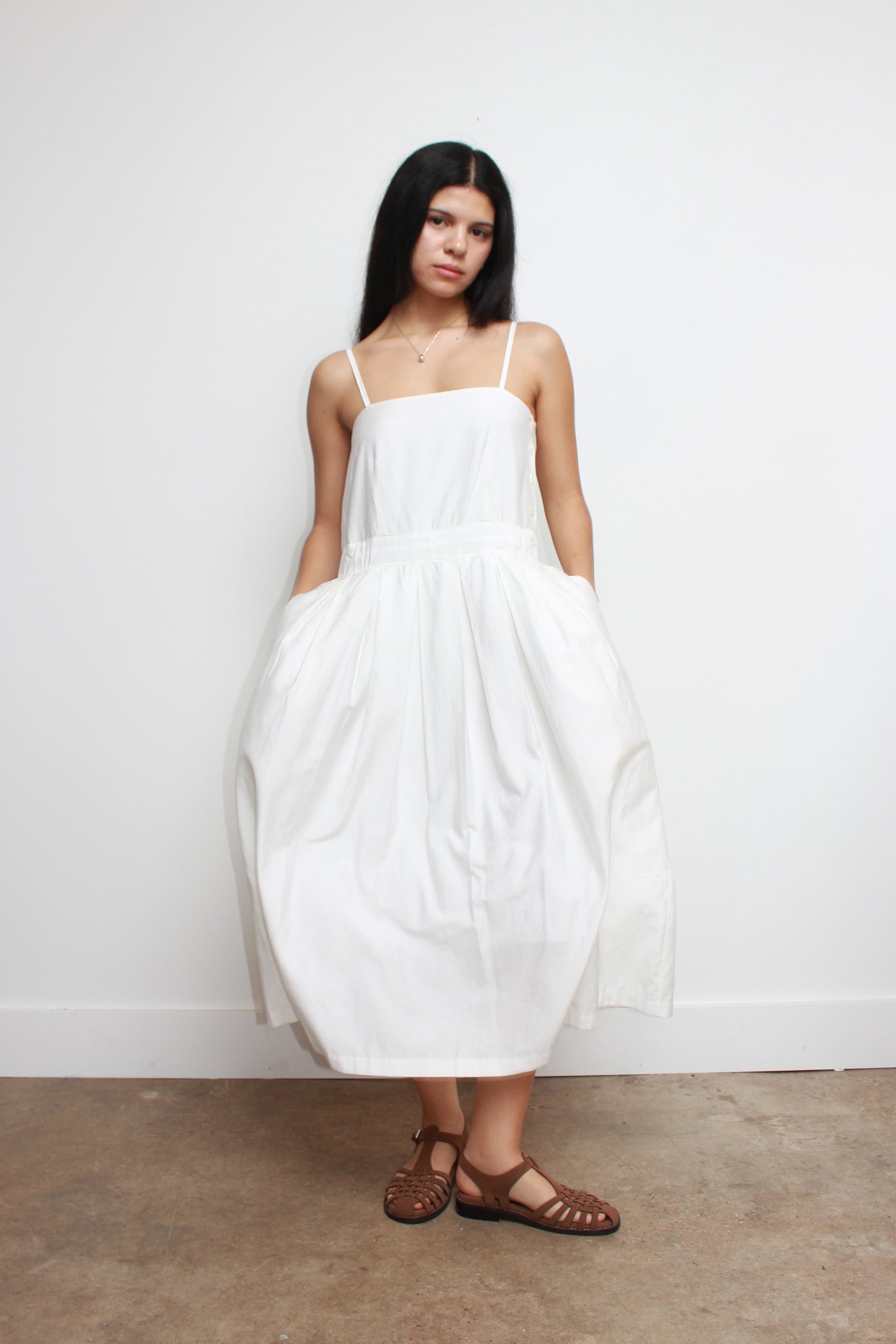 Roaming Dress in White