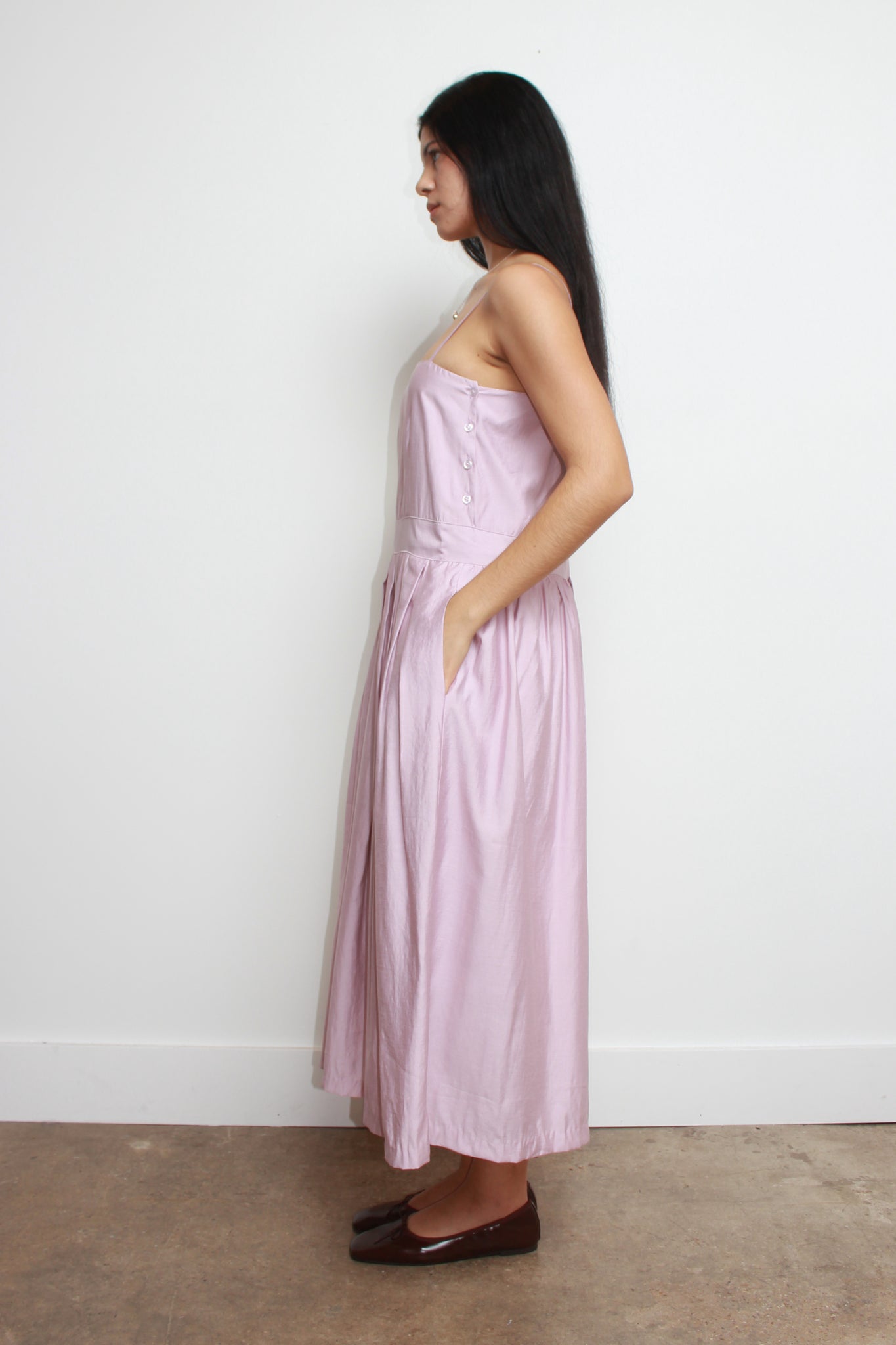 Roaming Dress in Violet pink