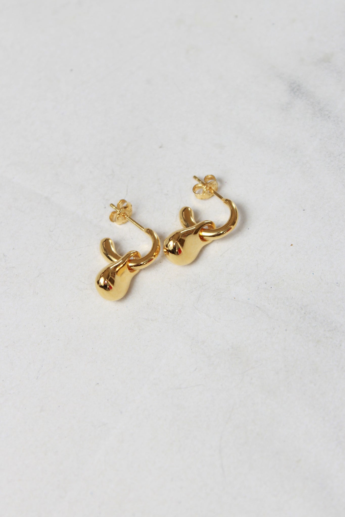 Half Ring Drop Earring in Gold