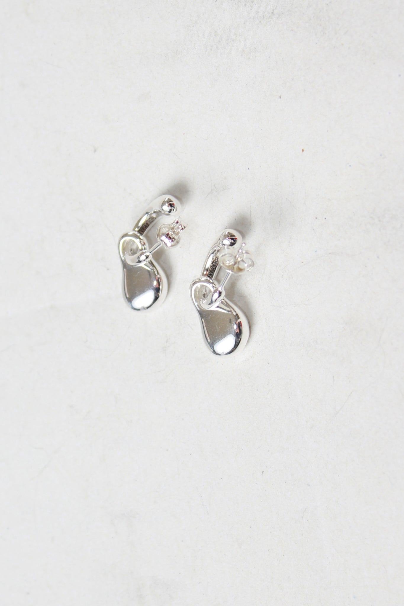 Half Ring Drop Earring in Silver