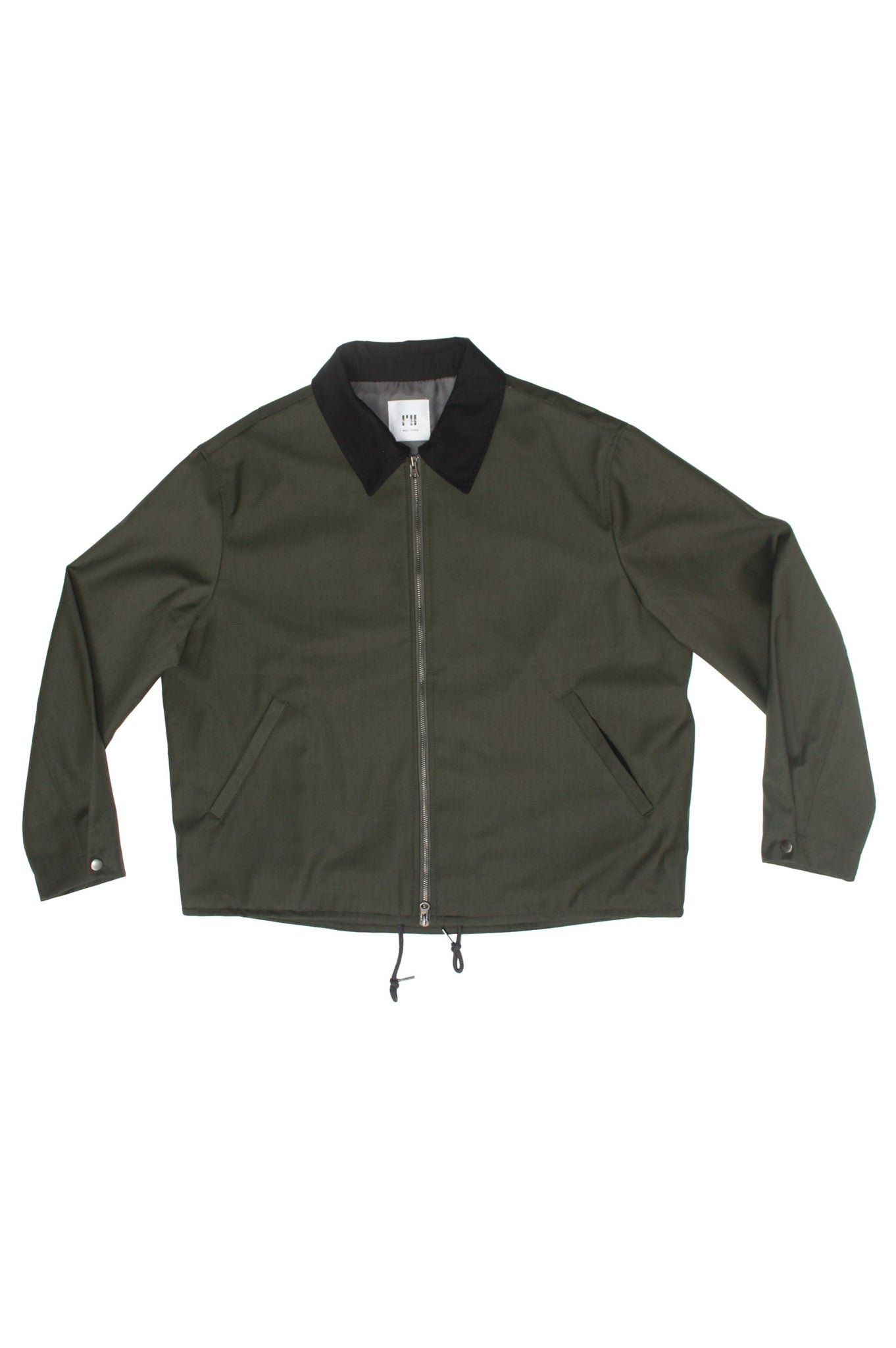 City Two way Zipper jacket in Olive