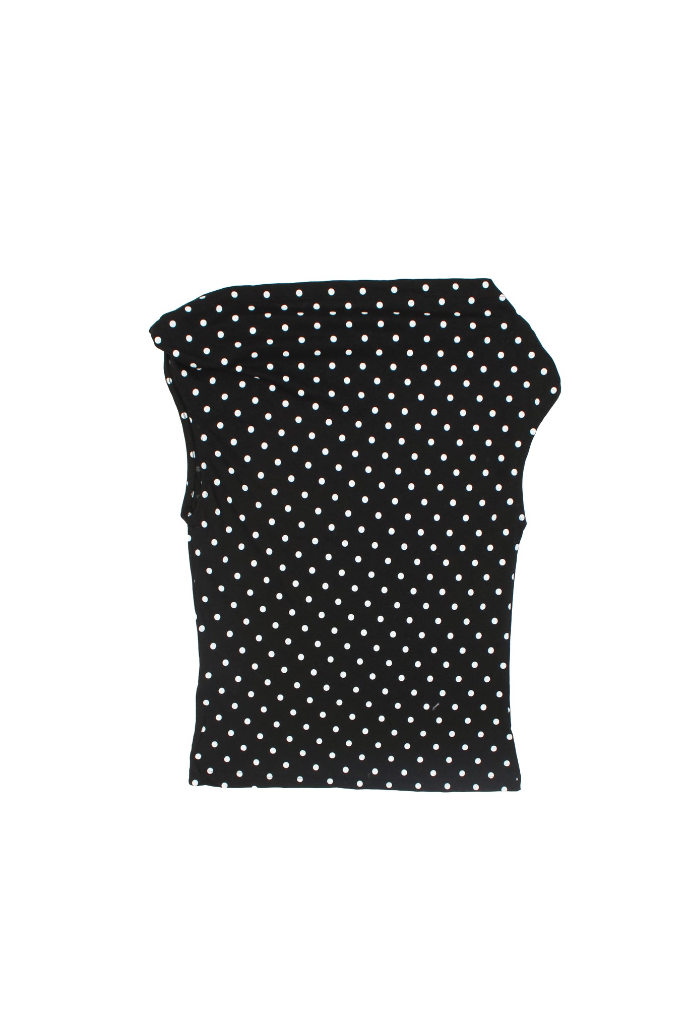 Polka Dot Unbalance Top in Black