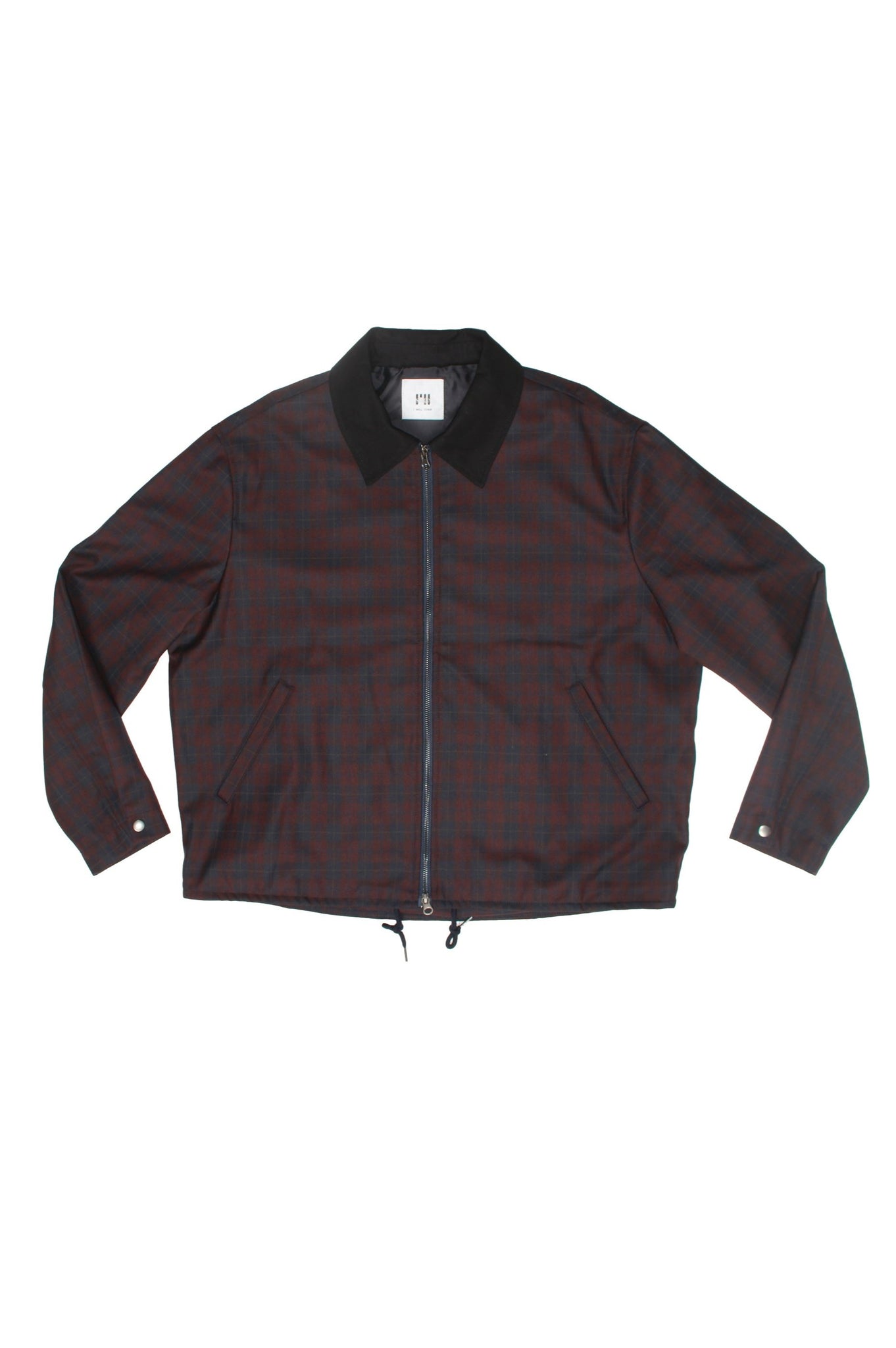 City Two way Zipper jacket in Plaid Red