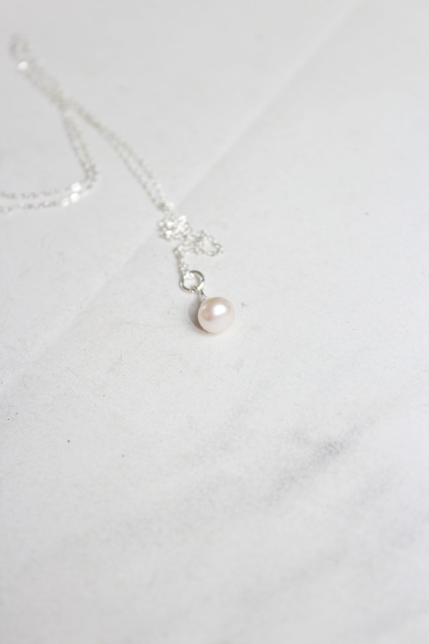 Tear Drop Pearl Necklace